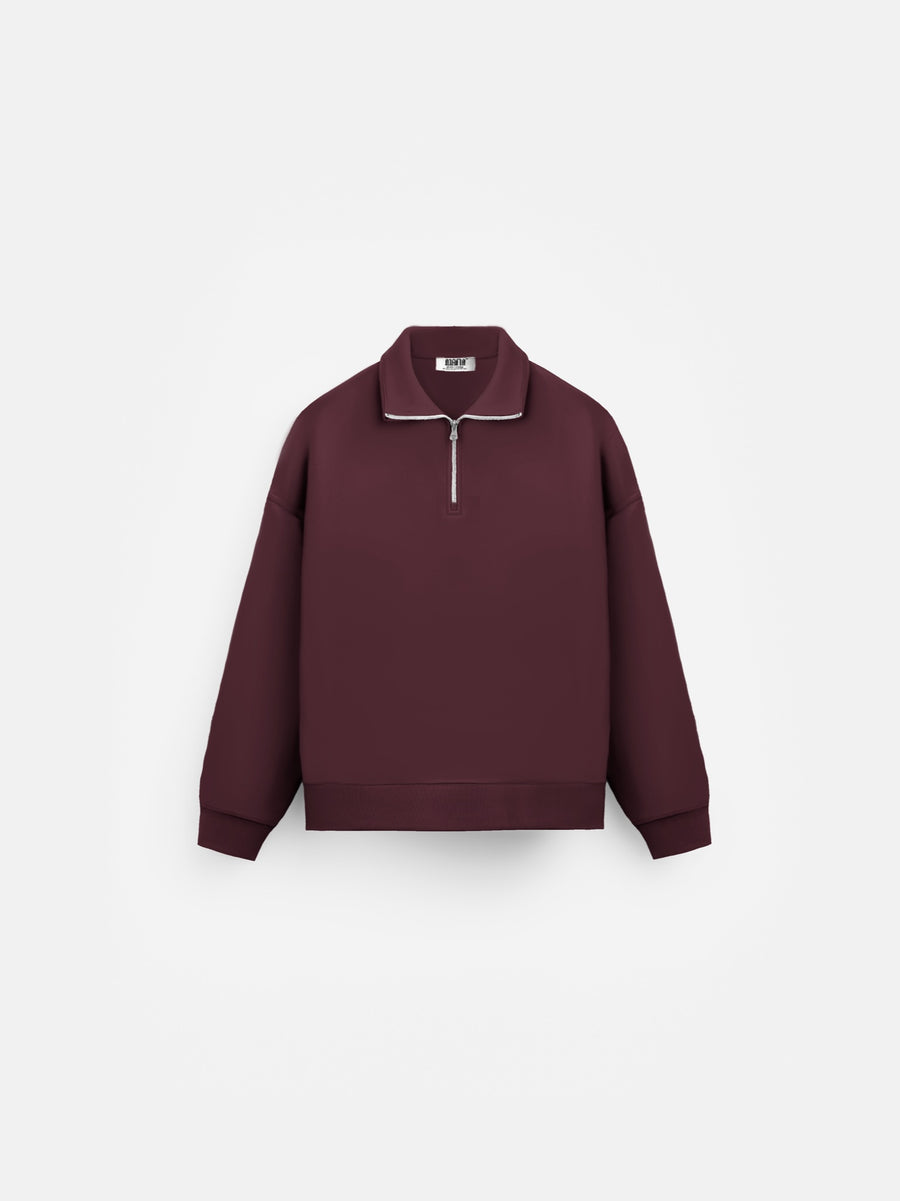 Oversize Half-Zip Polo Sweatshirt - Port Royale