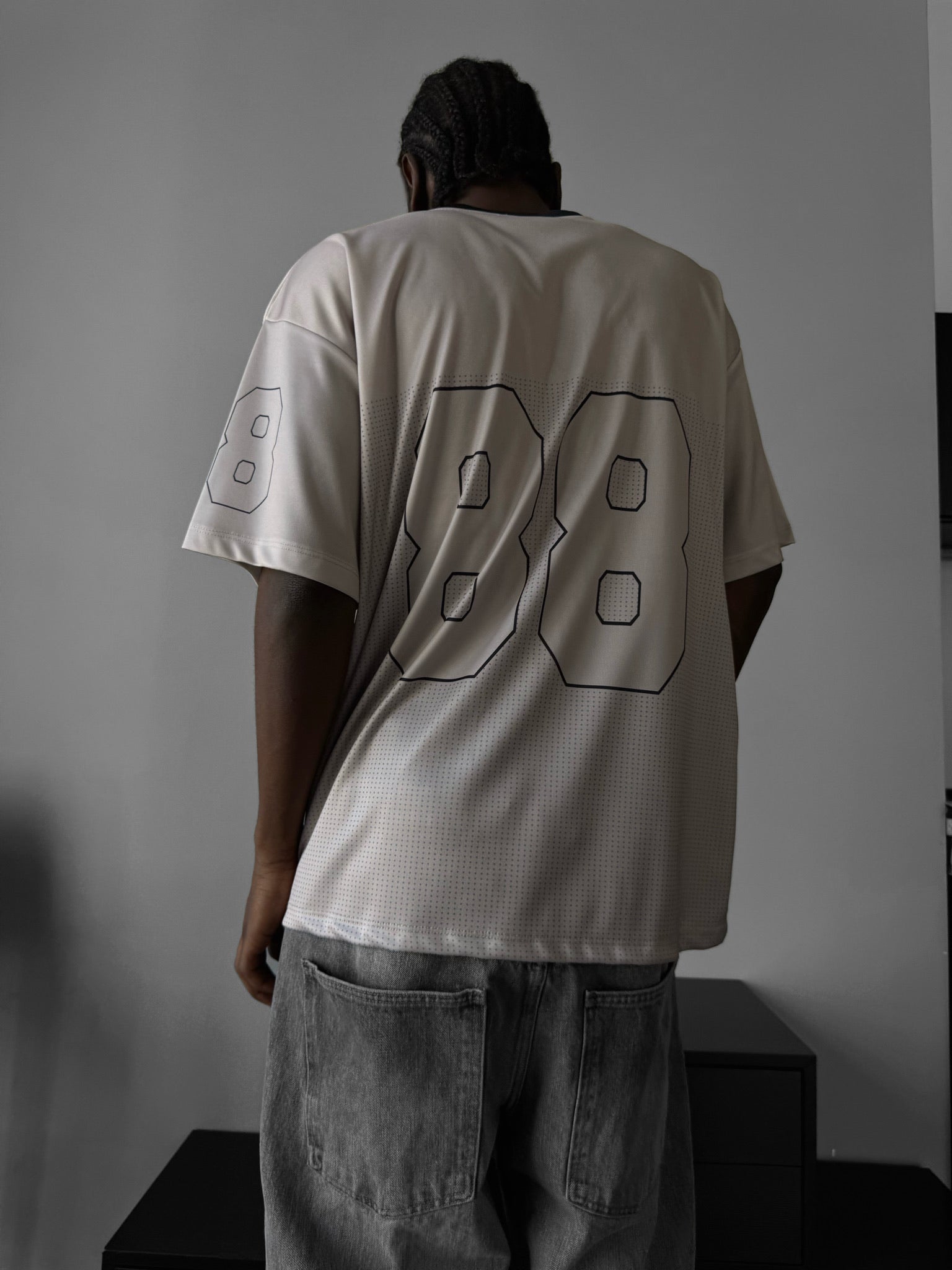 Oversize Varsity Mafia T-Shirt - Stone