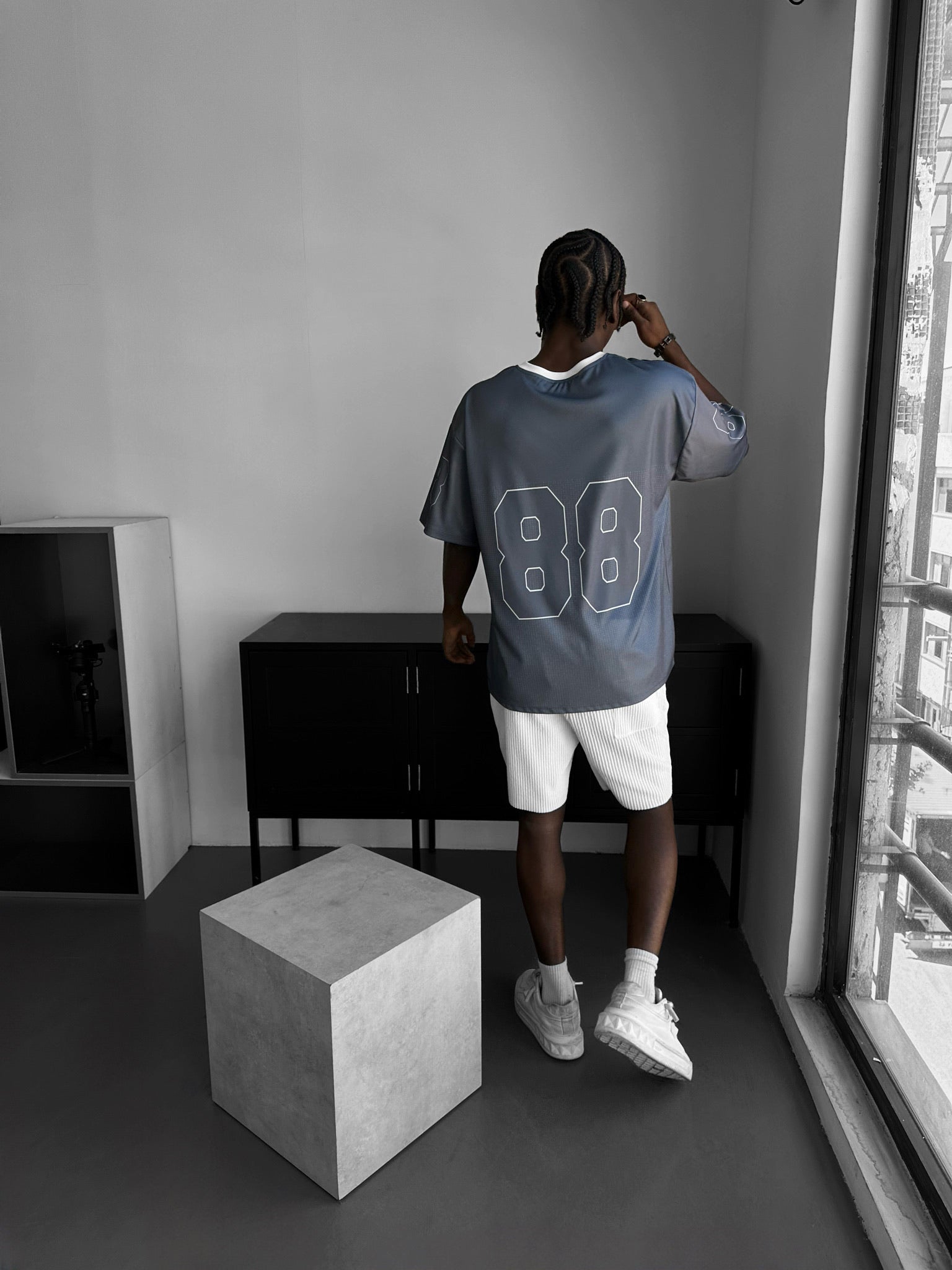 Oversize Varsity Mafia T-Shirt - Anthracite