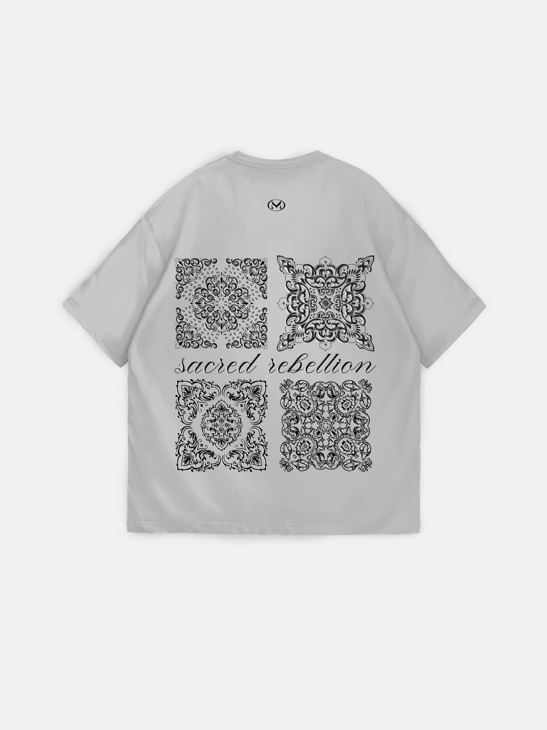 Oversize 'Sacred Rebellion' T-Shirt - Grey