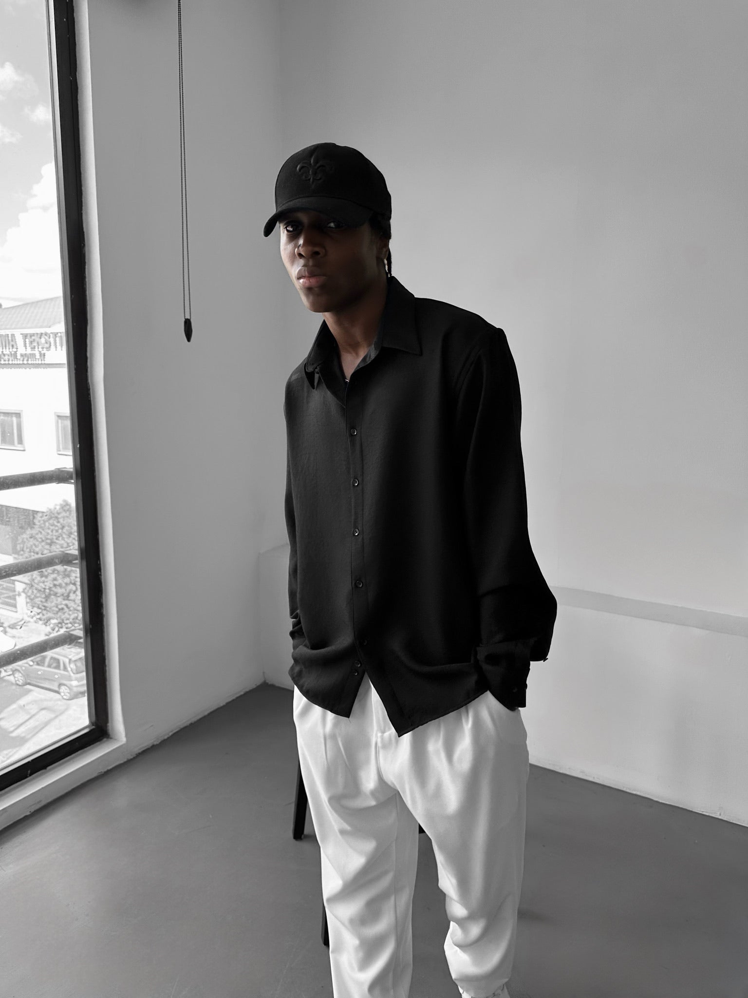 Oversize Oxford Shirt - Black