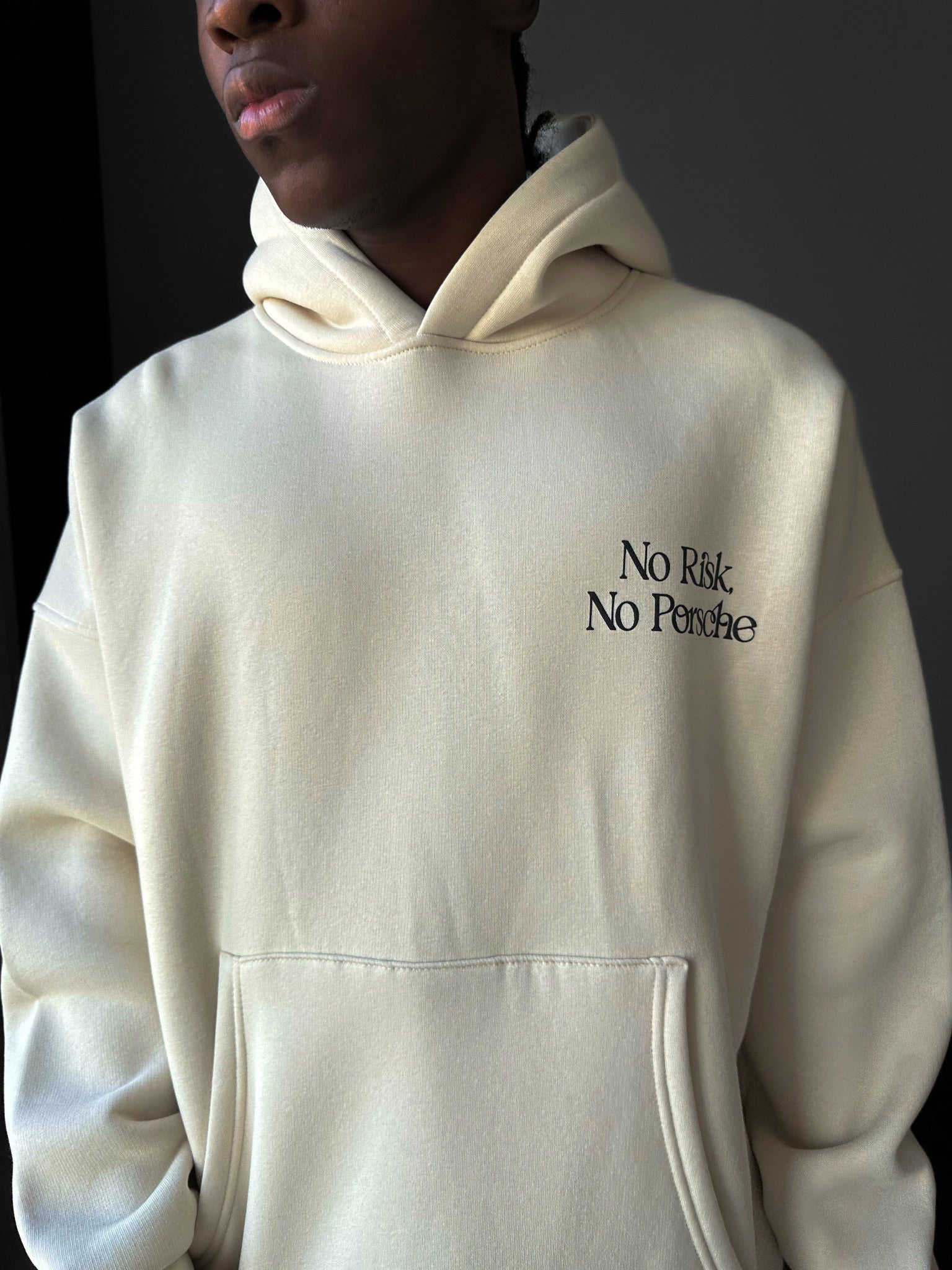 Oversize Porsche Hoodie - Beige