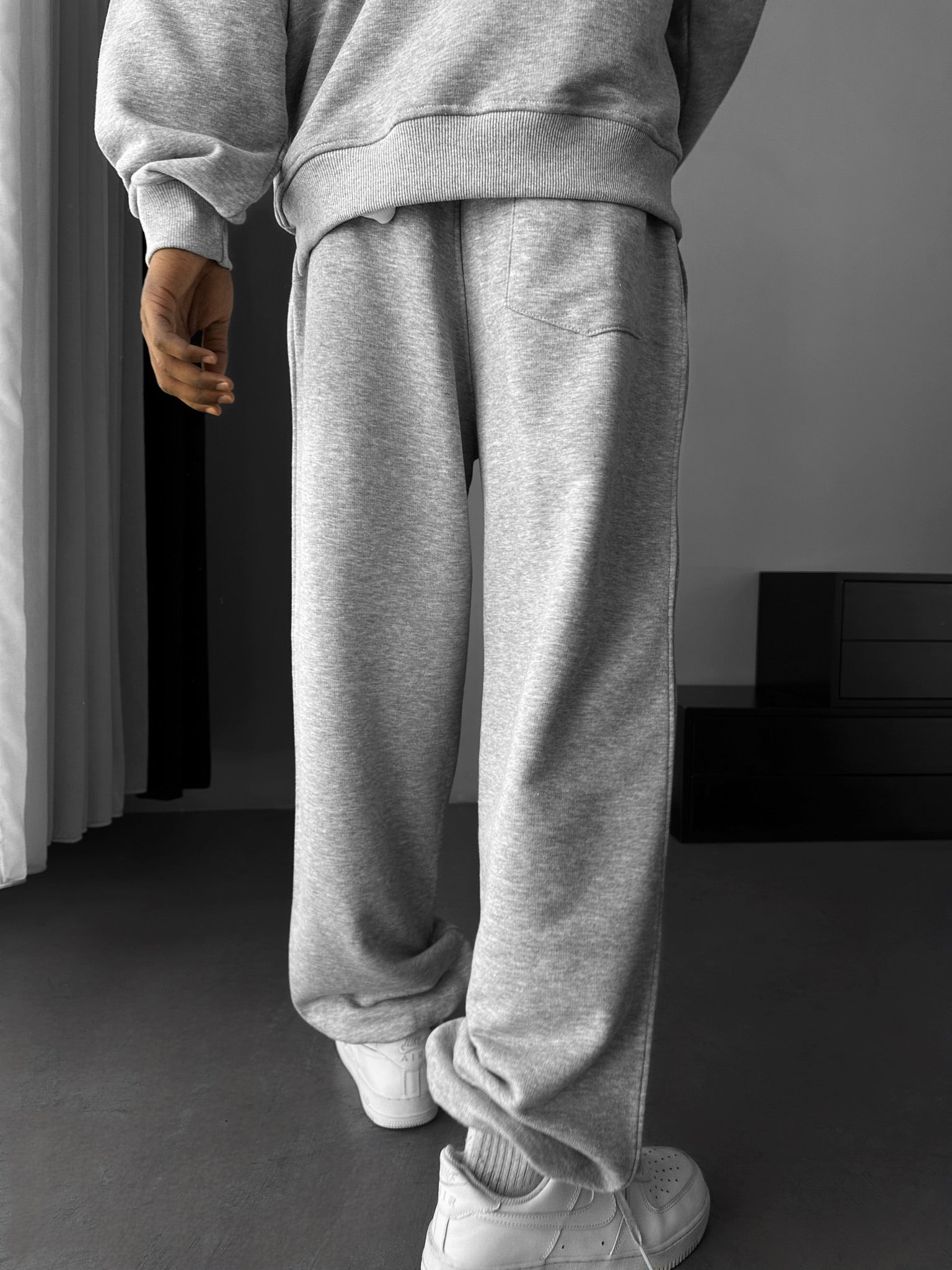 Loose Fit Basic Jogger - Grey Melange