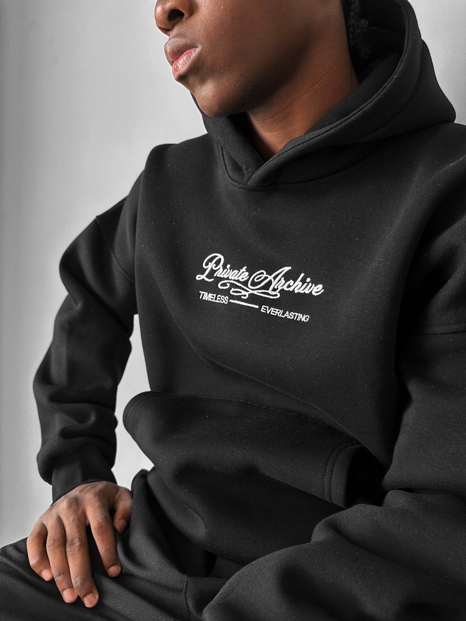 Oversize Private Archive Hoodie - Black
