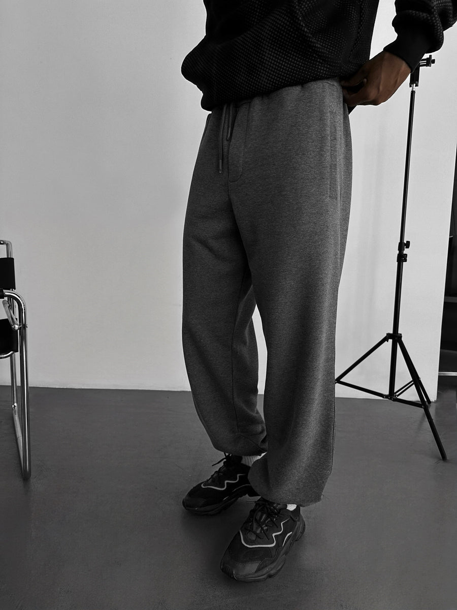 Loose Fit Basic Jogger - Anthracite Melange