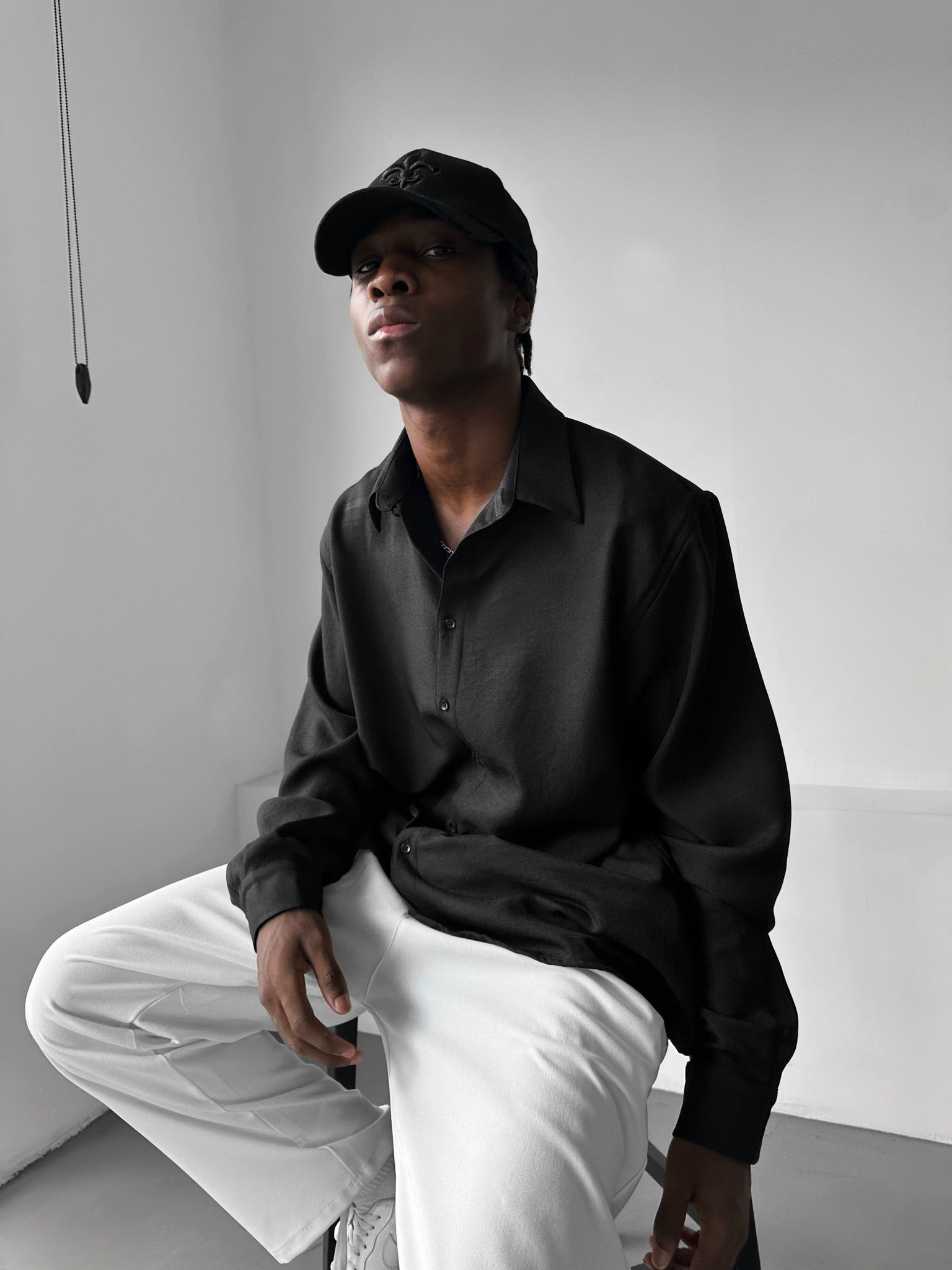 Oversize Oxford Shirt - Black