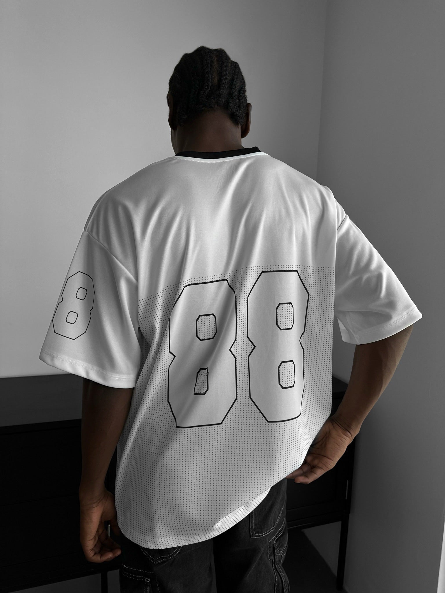 Oversize Varsity Mafia T-Shirt - Ecru