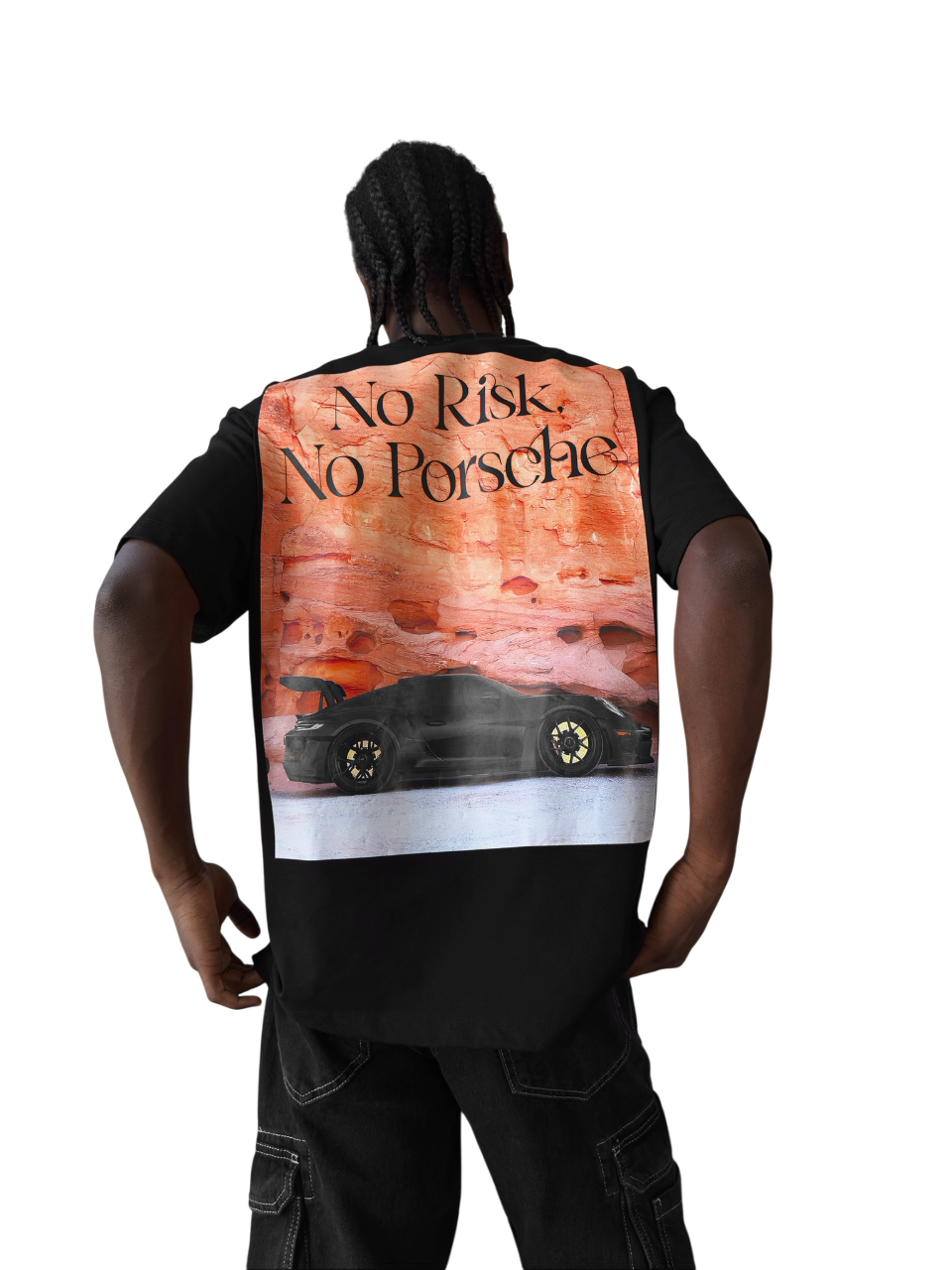 Oversize Porsche T-Shirt - Black