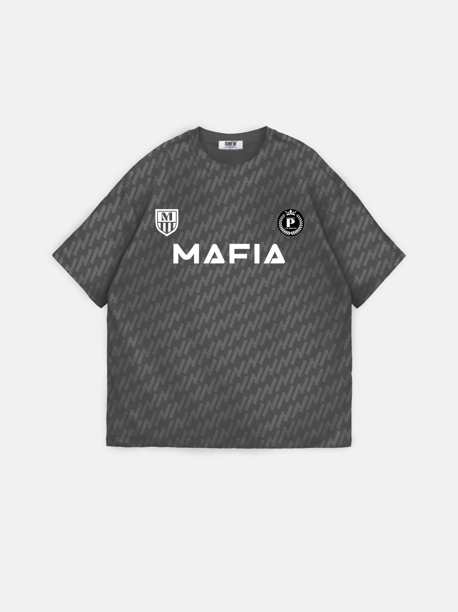 Oversize Mafia Trikot T-Shirt - Anthracite