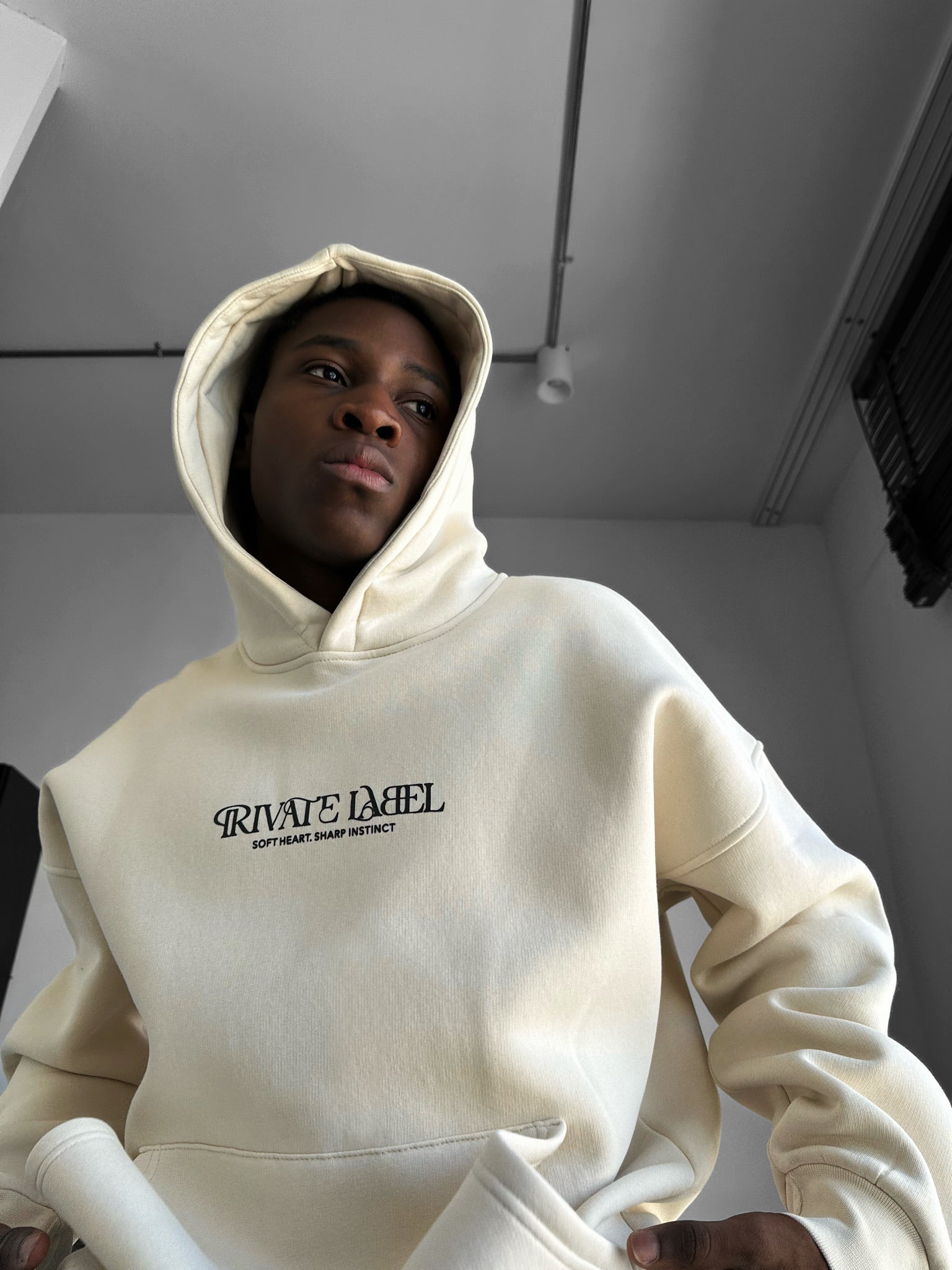 Oversize Private Label Hoodie - Beige