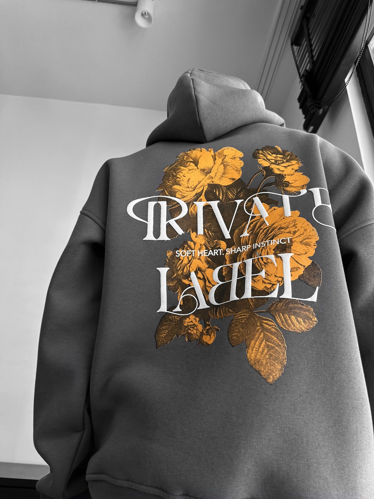 Oversize Private Label Hoodie - Anthracite