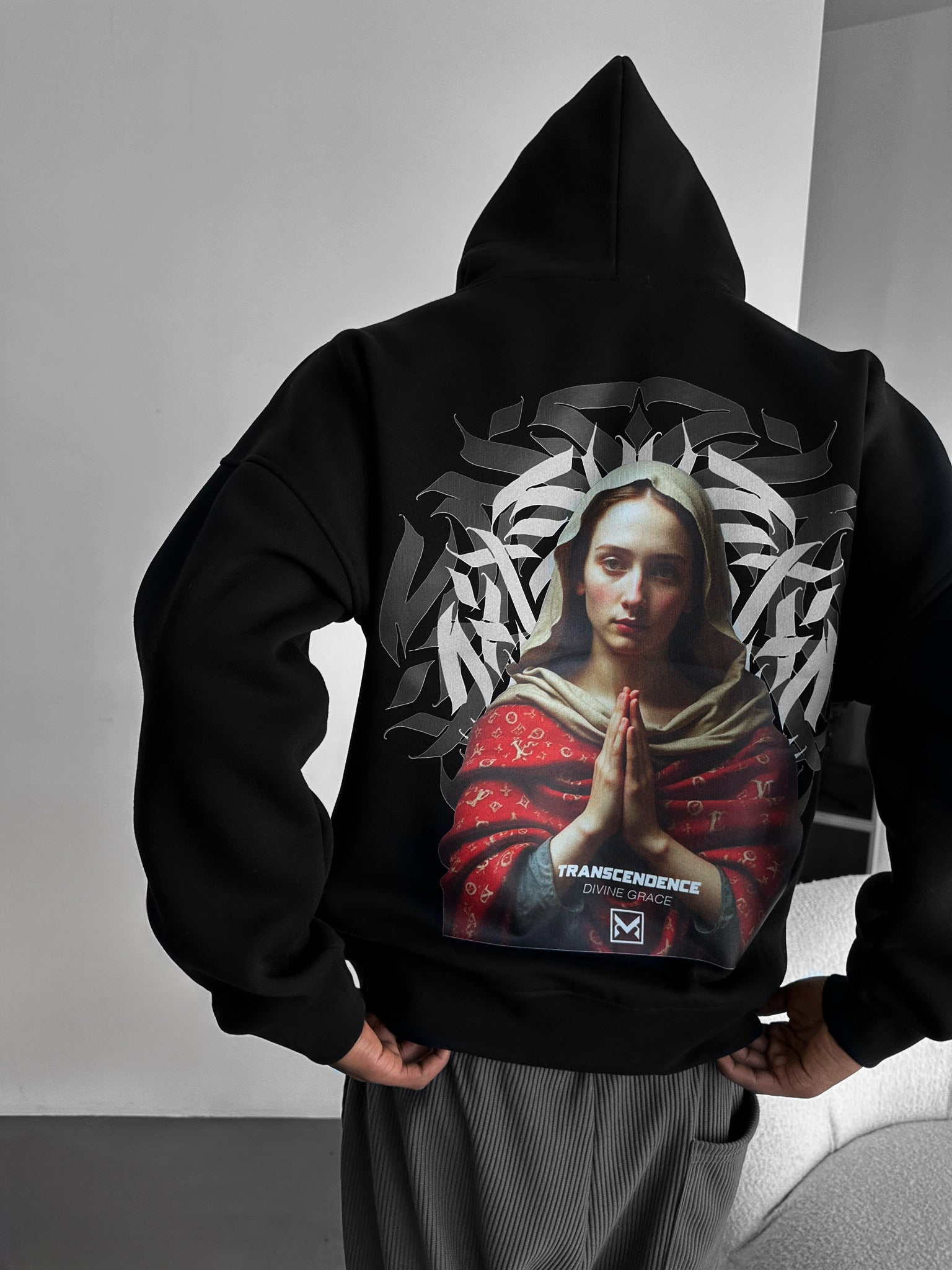 Oversize ‘Transcendence’ Hoodie - Black