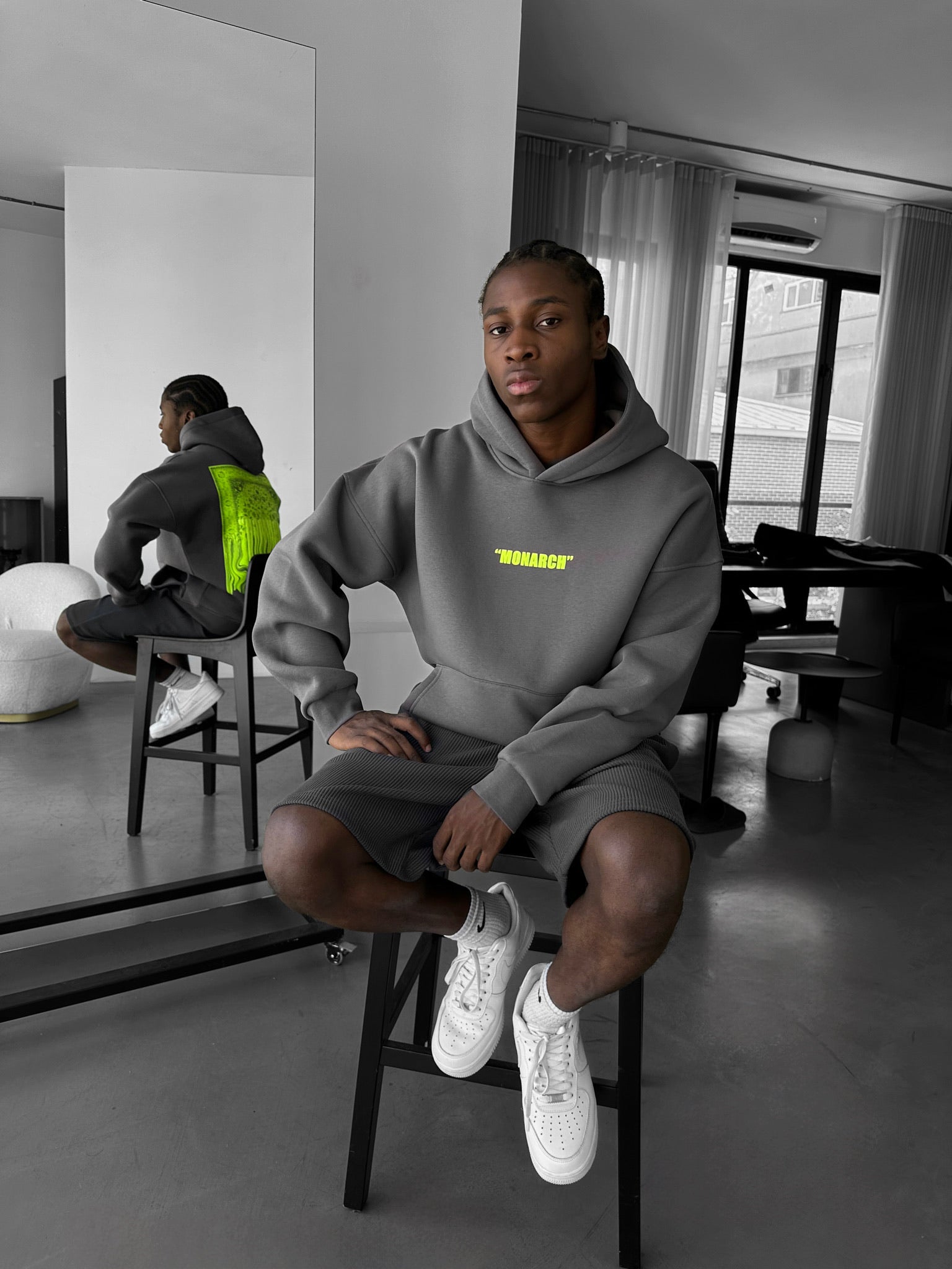 Oversize Monarch Hoodie - Anthracite