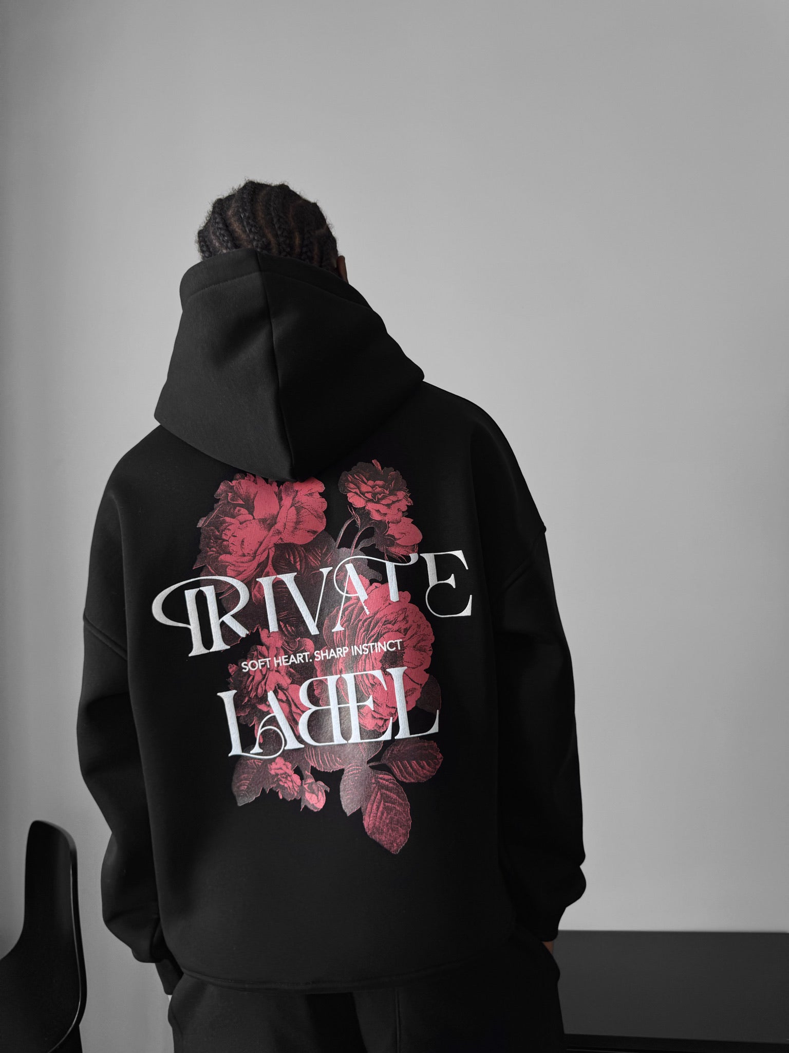 Oversize Private Label Hoodie - Black