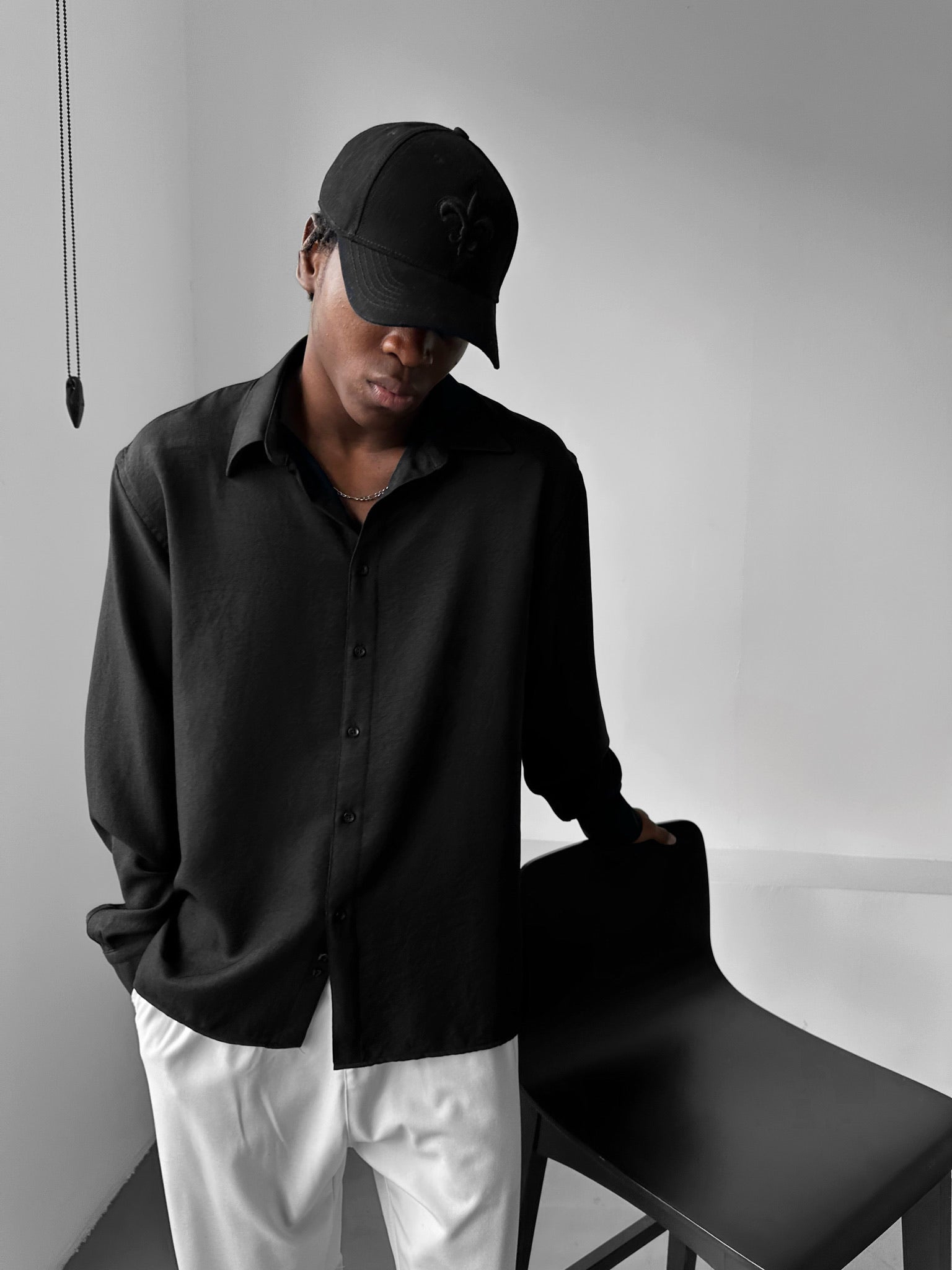 Oversize Oxford Shirt - Black