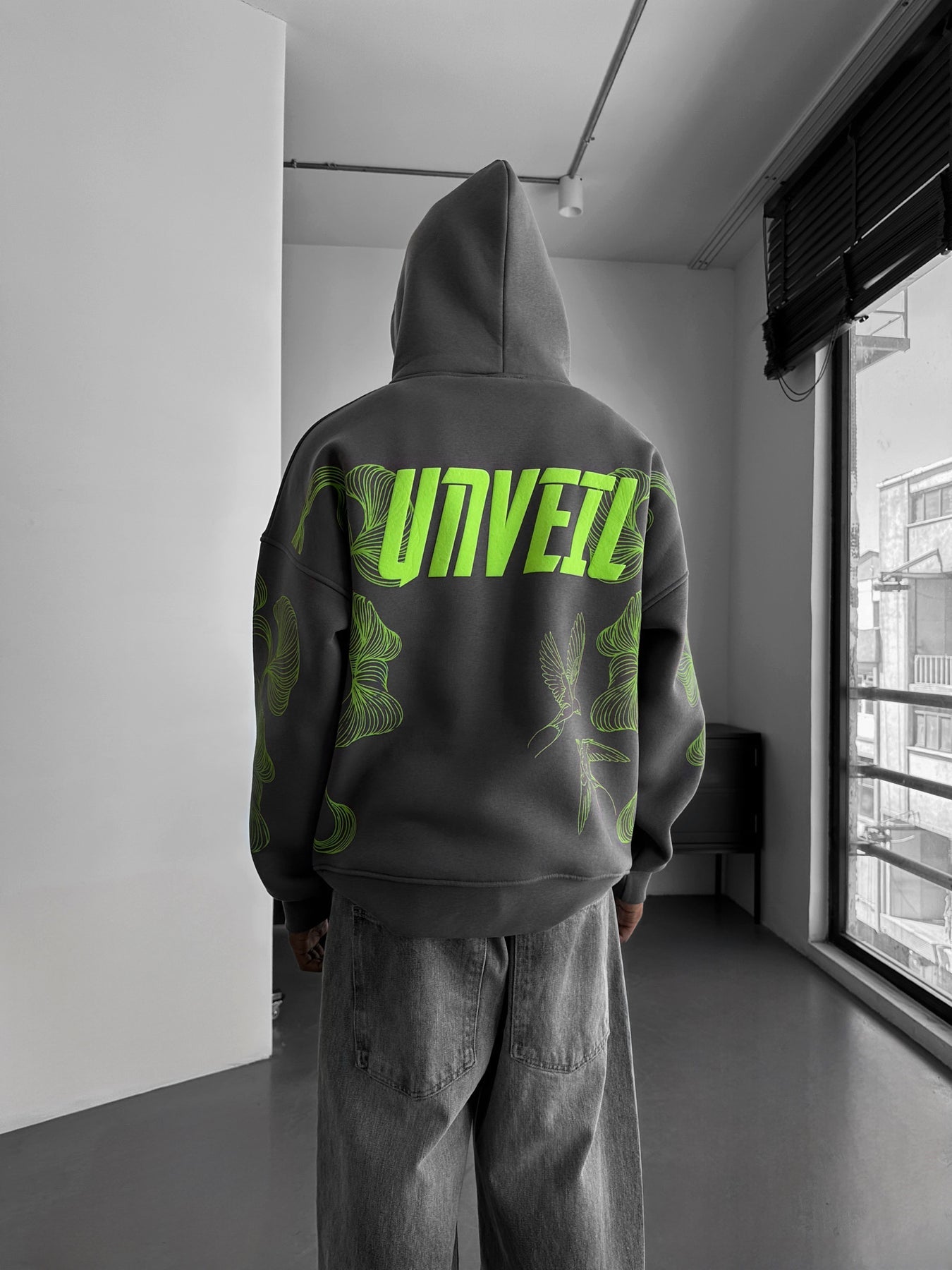 Oversize Unveil Hoodie - Anthracite