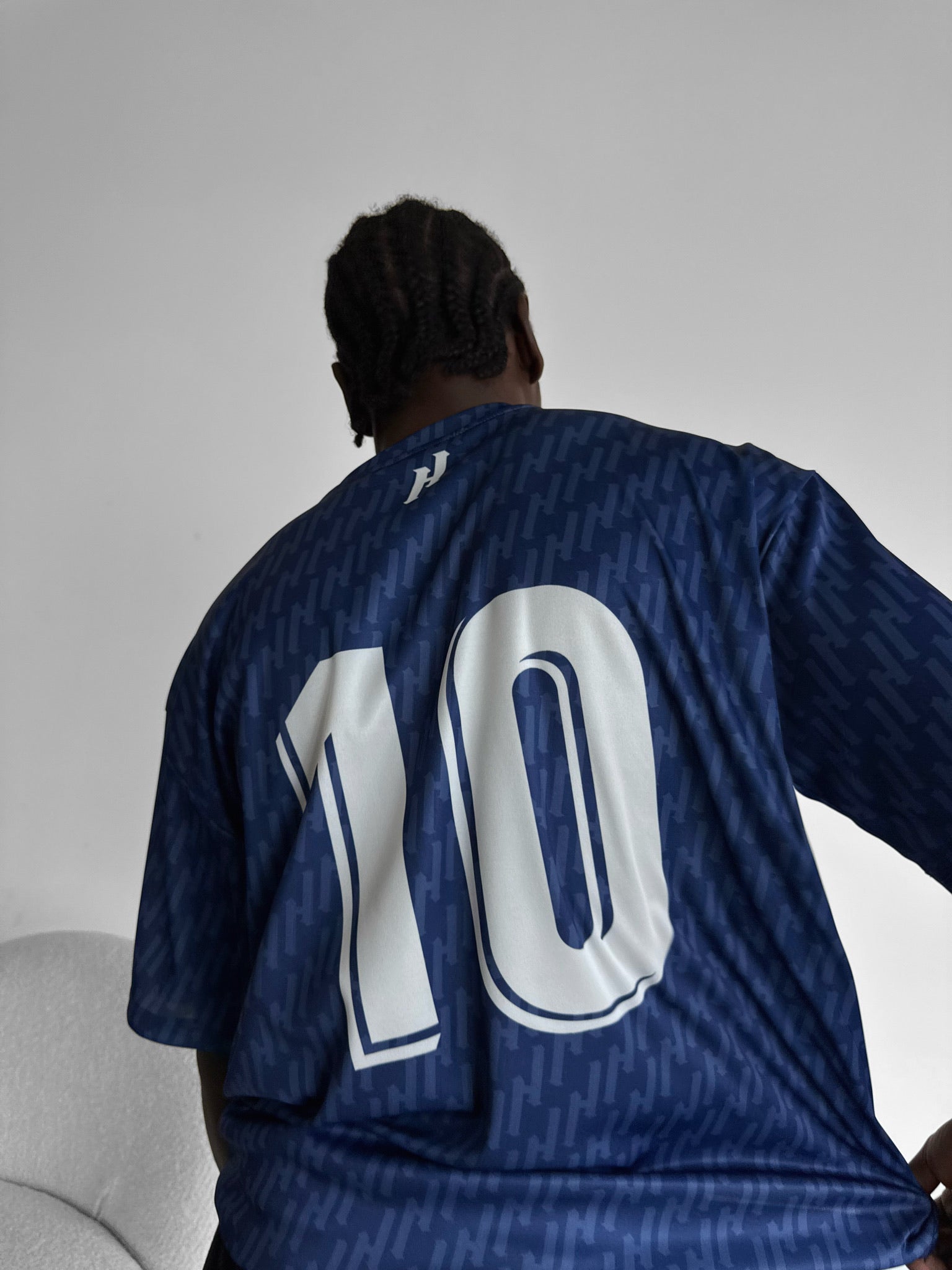 Oversize Mafia Trikot T-Shirt - Blue