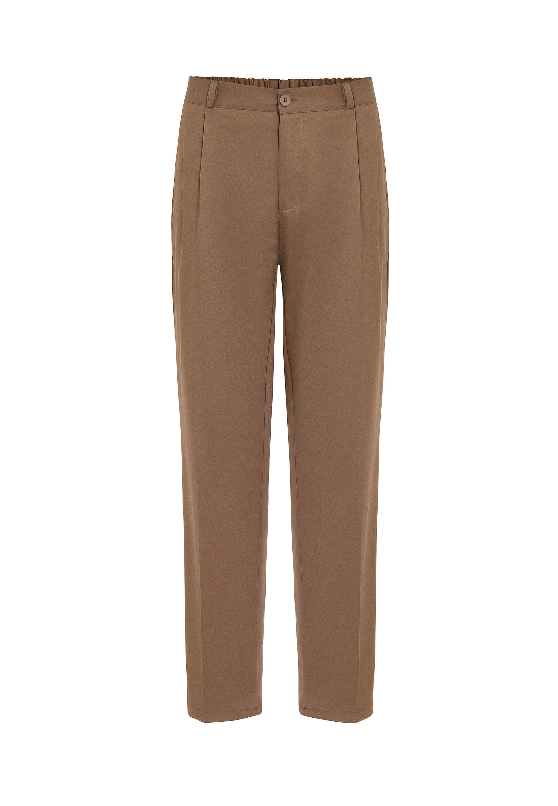 Oversized Single‑Button Suit Trousers – Relaxed Volume, Refined Linen Blend
