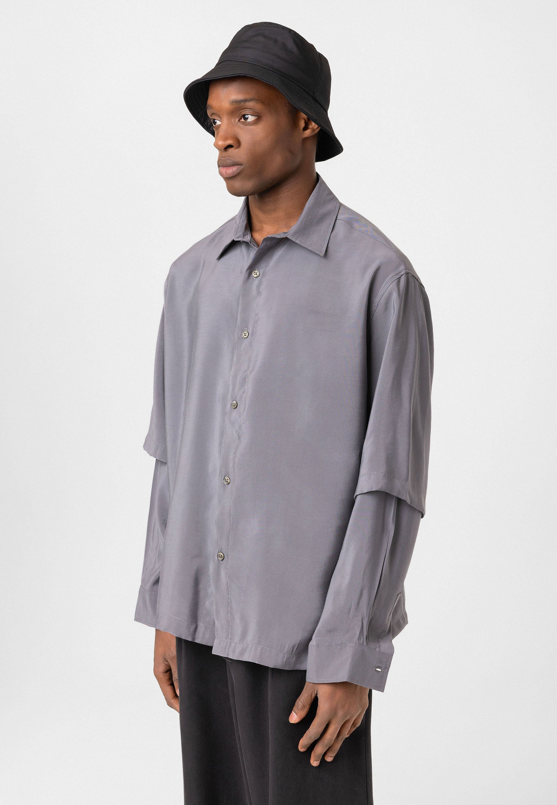 Cream Beige Button-Up Shirt – Relaxed Comfort Fit for Daily Wear