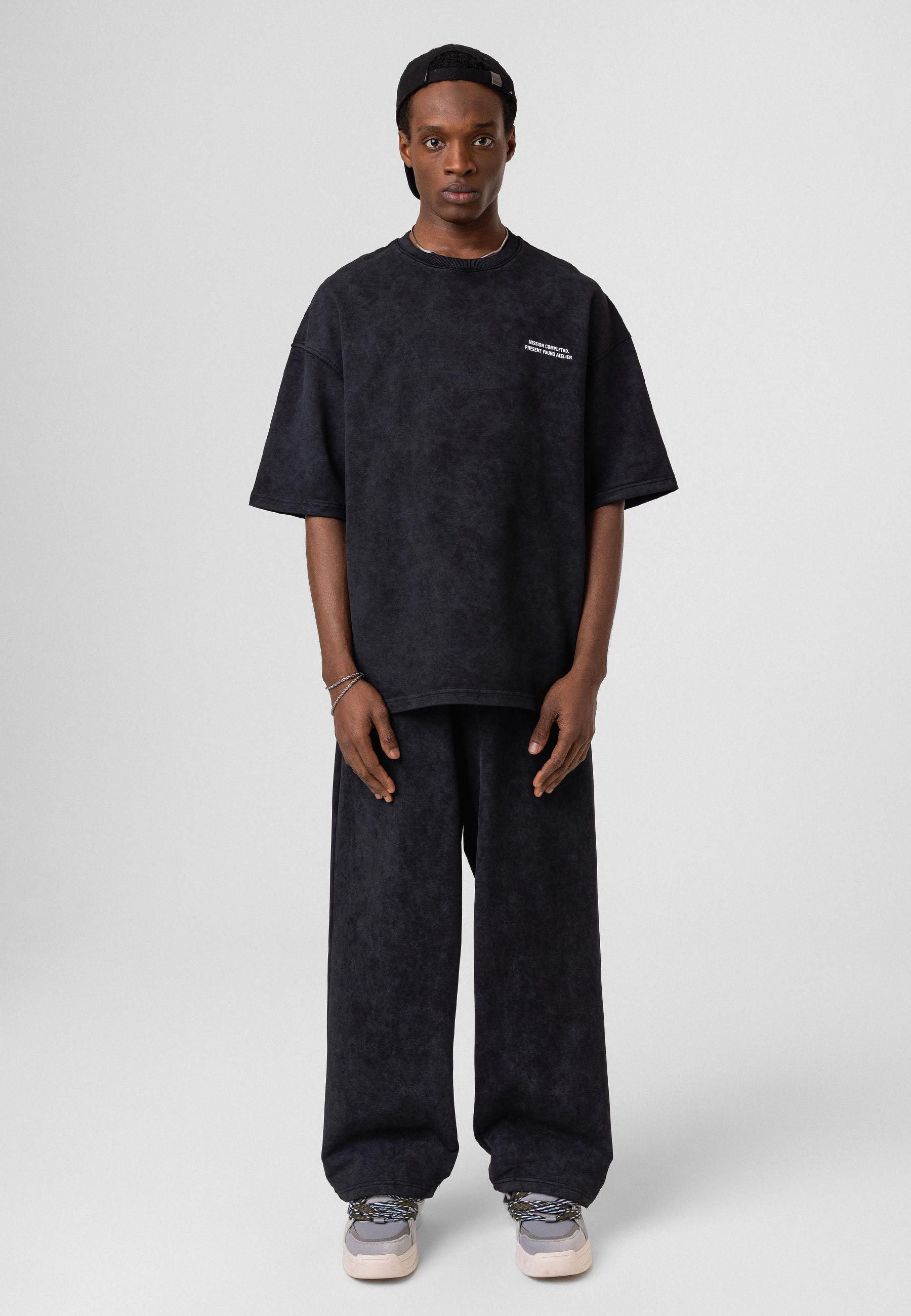 Oversized Washed Track Pants – Street-Ready Comfort with Soft Texture