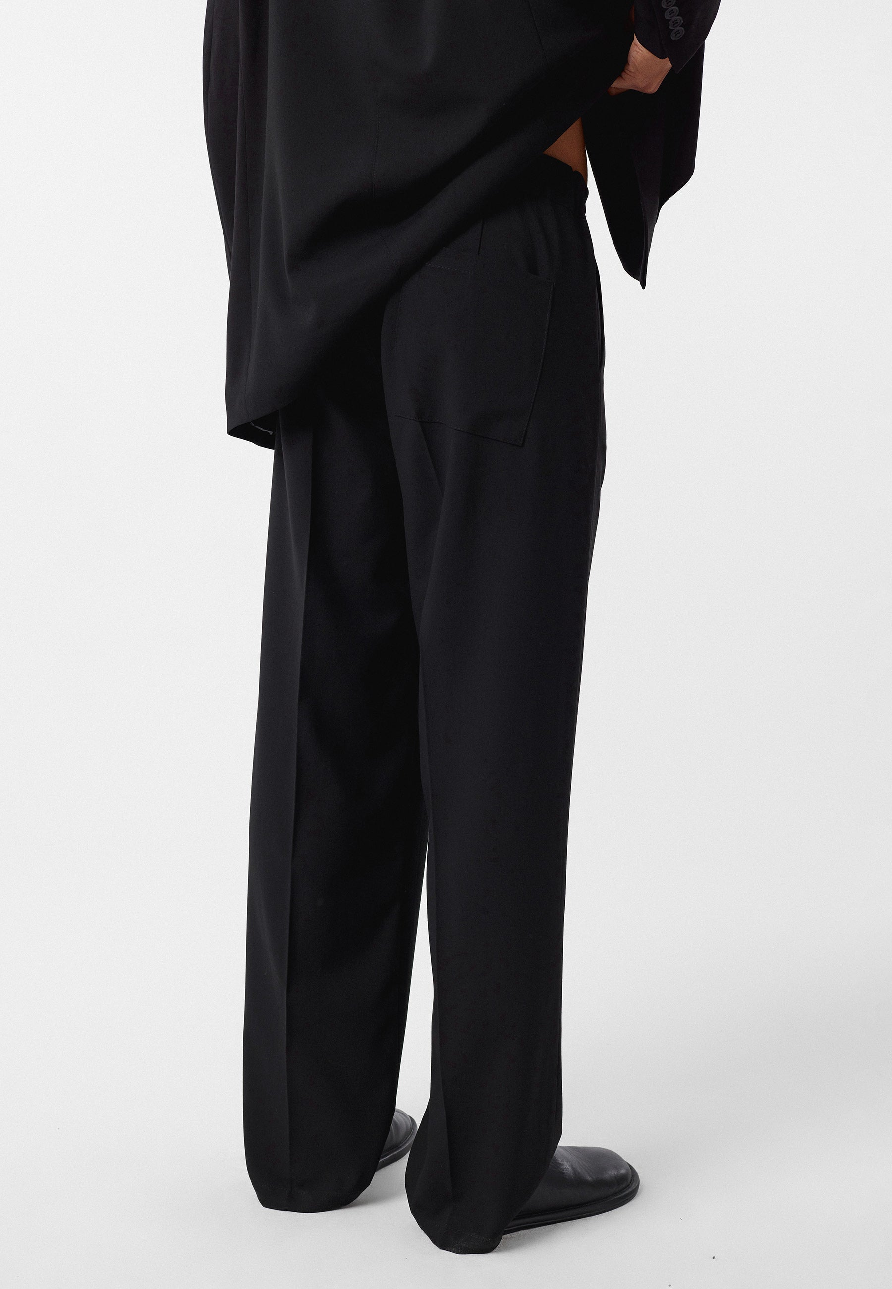 Oversized Double Breasted Blazer in Black Relaxed Fit Modern Tailoring