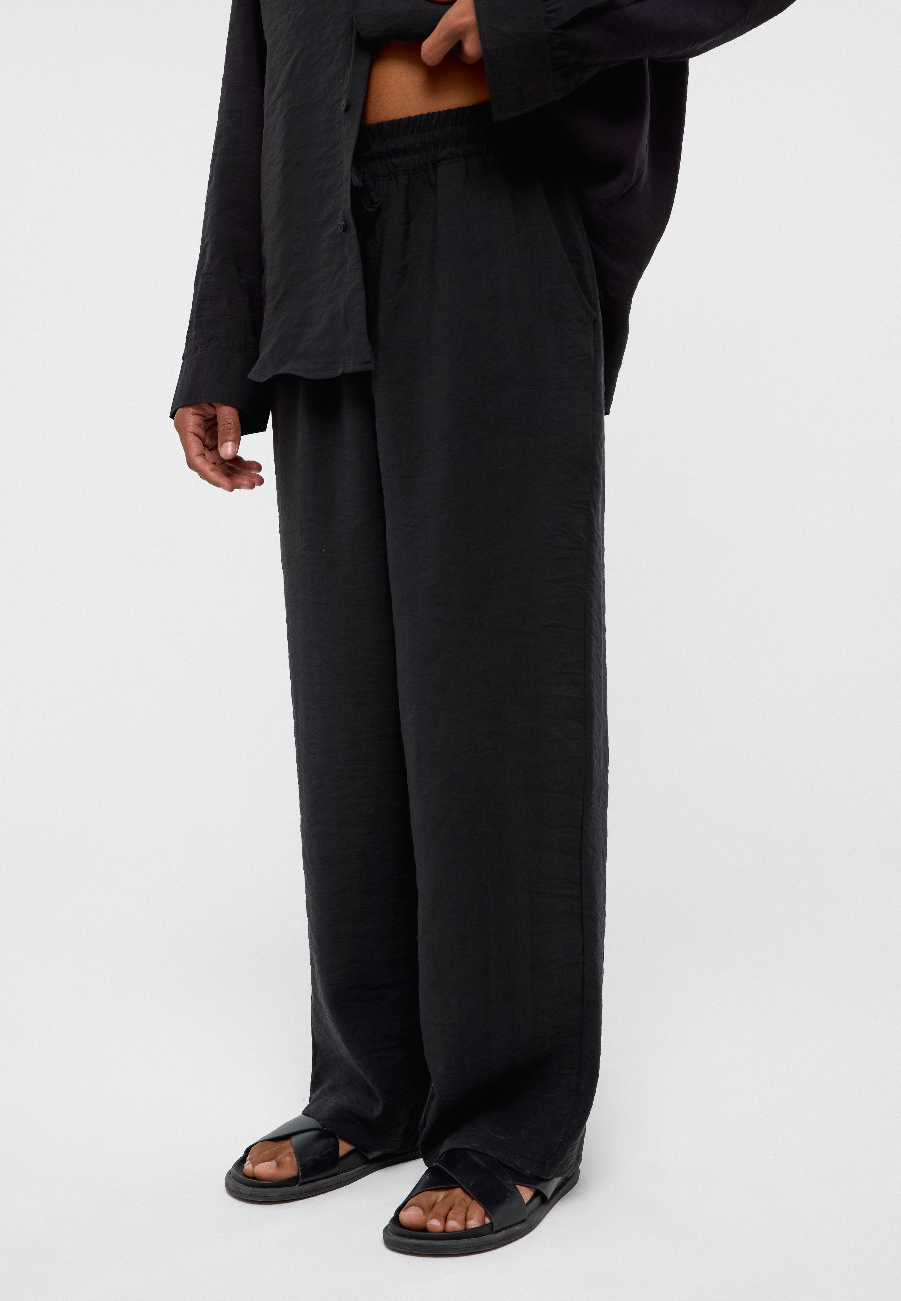 Baggy Fit Modal Trousers – Relaxed Wide-Leg Comfort