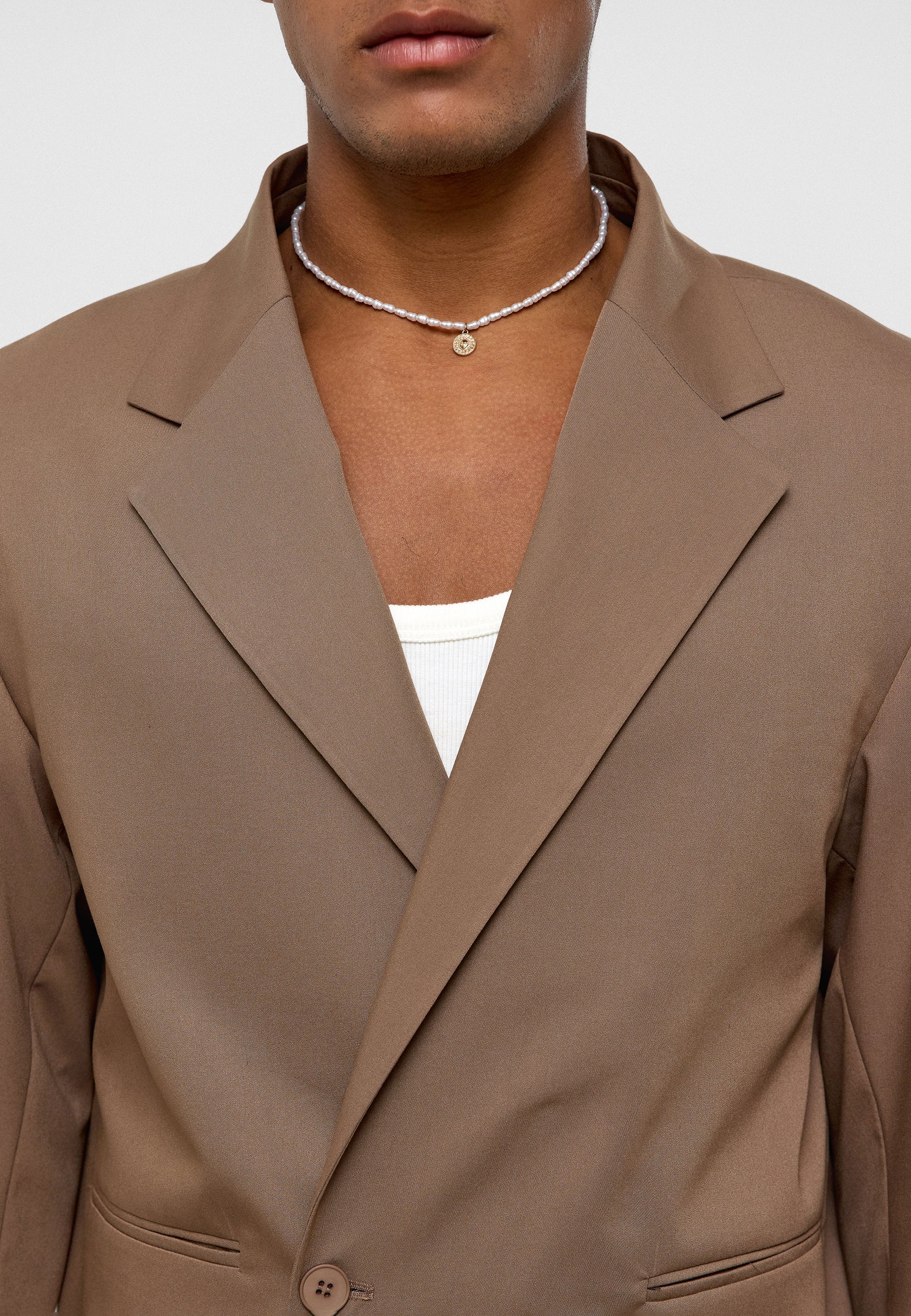 Oversized Single‑Button Suit Trousers – Relaxed Volume, Refined Linen Blend
