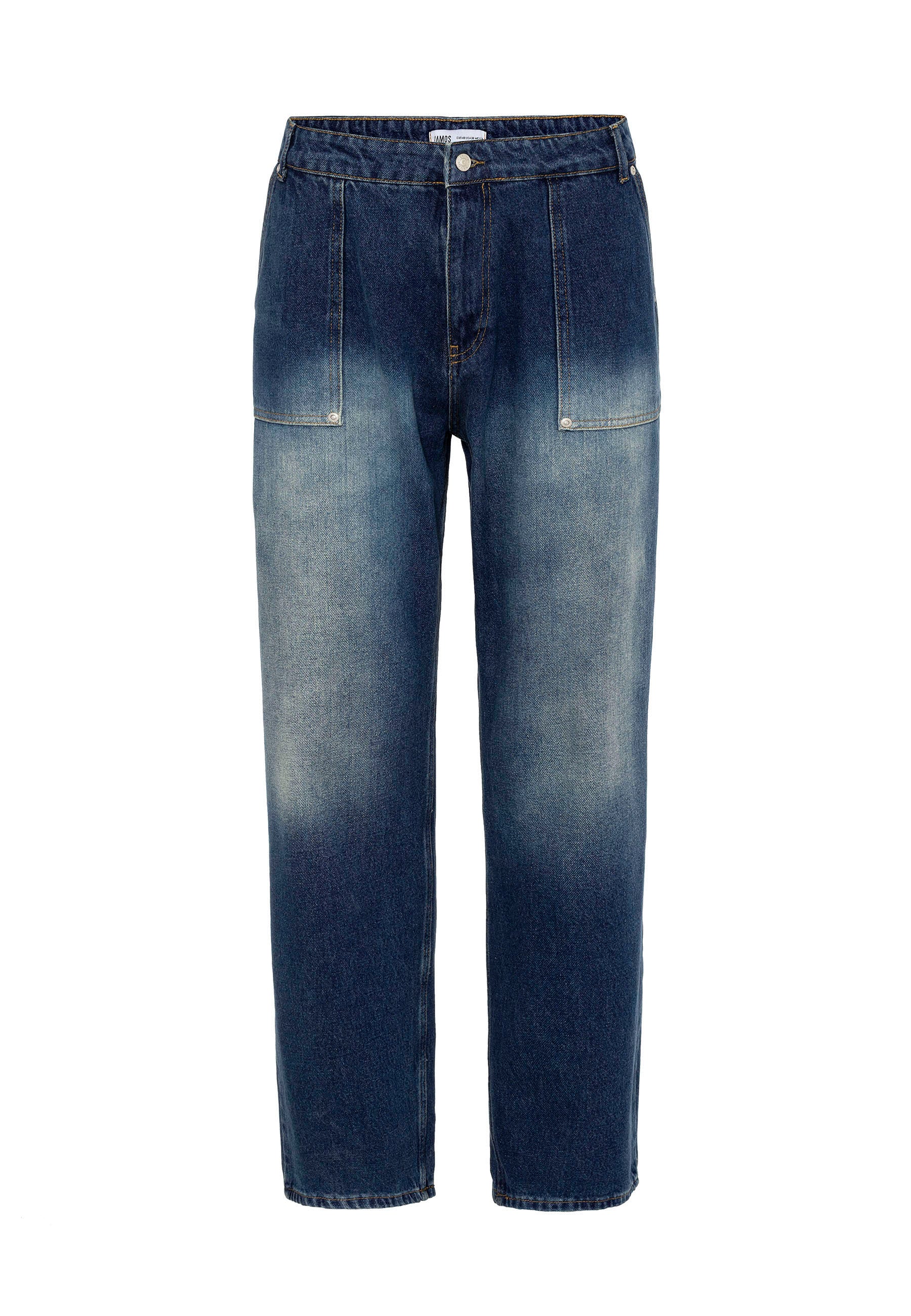 Pocket-Detail Baggy Jeans – Pants