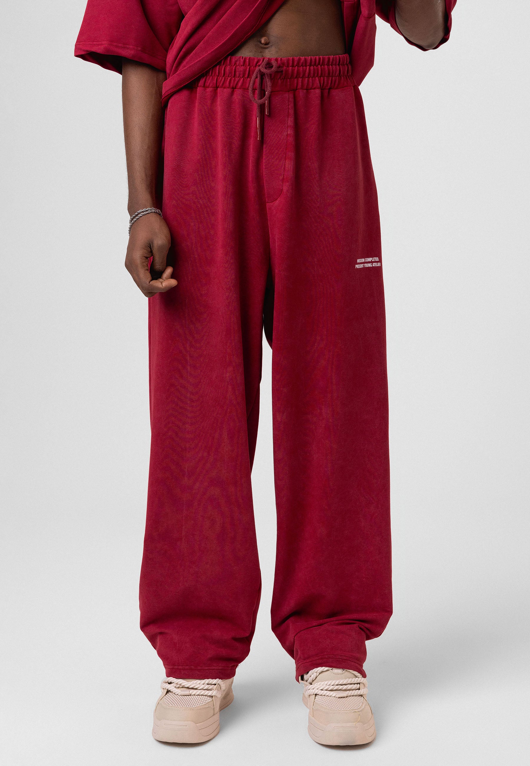 Oversized Washed Track Pants – Street-Ready Comfort with Soft Texture