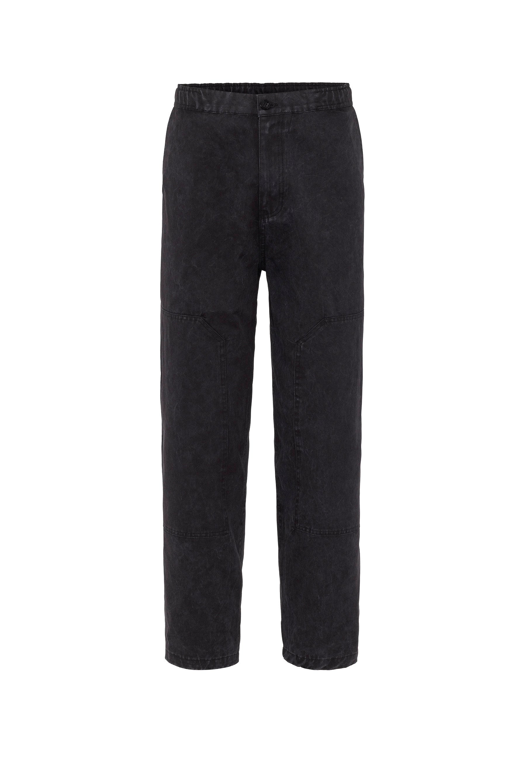 Oversized Washed Woven Pants – Relaxed Volume with Garment-Washed Texture
