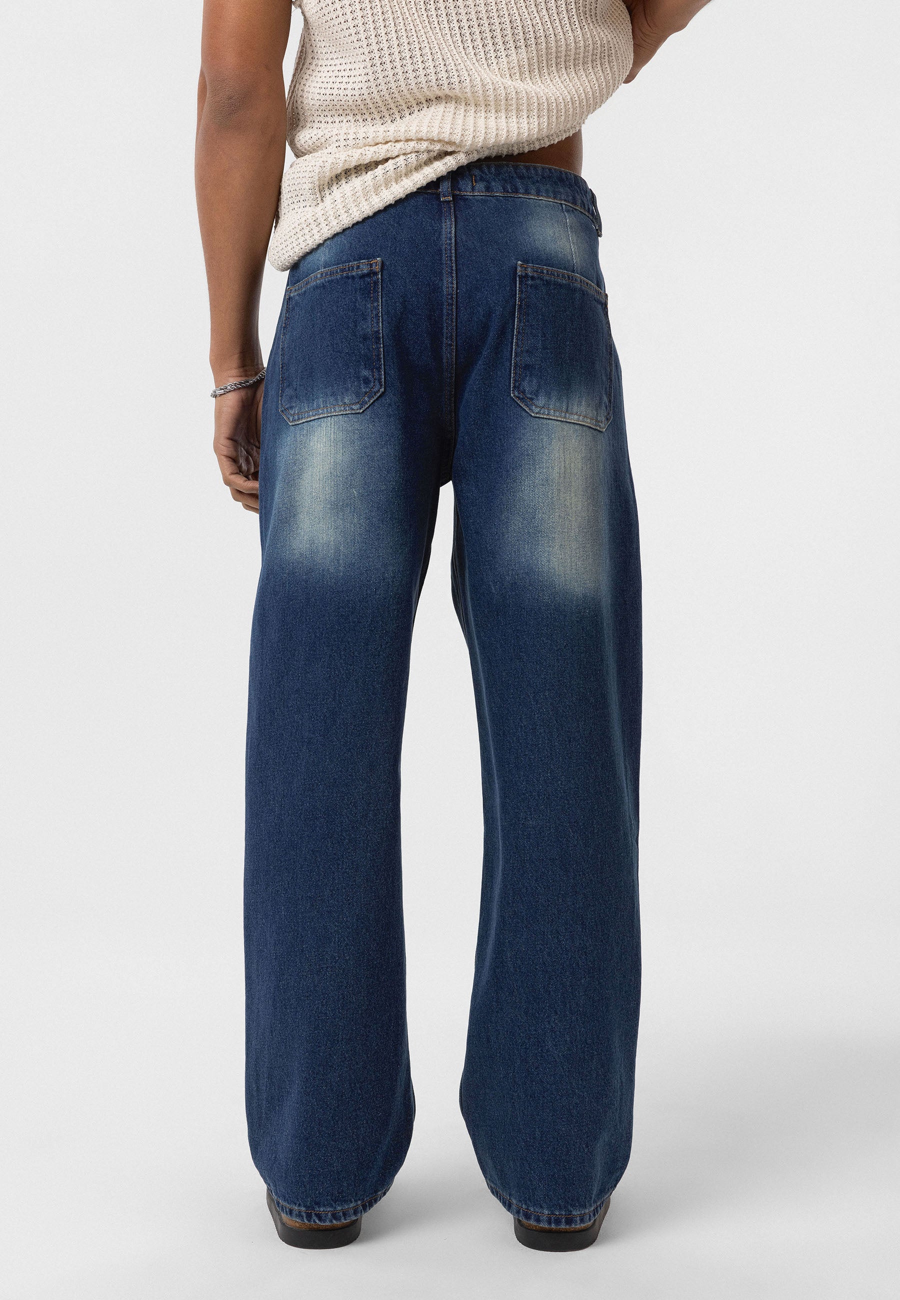 Pocket-Detail Baggy Jeans – Pants