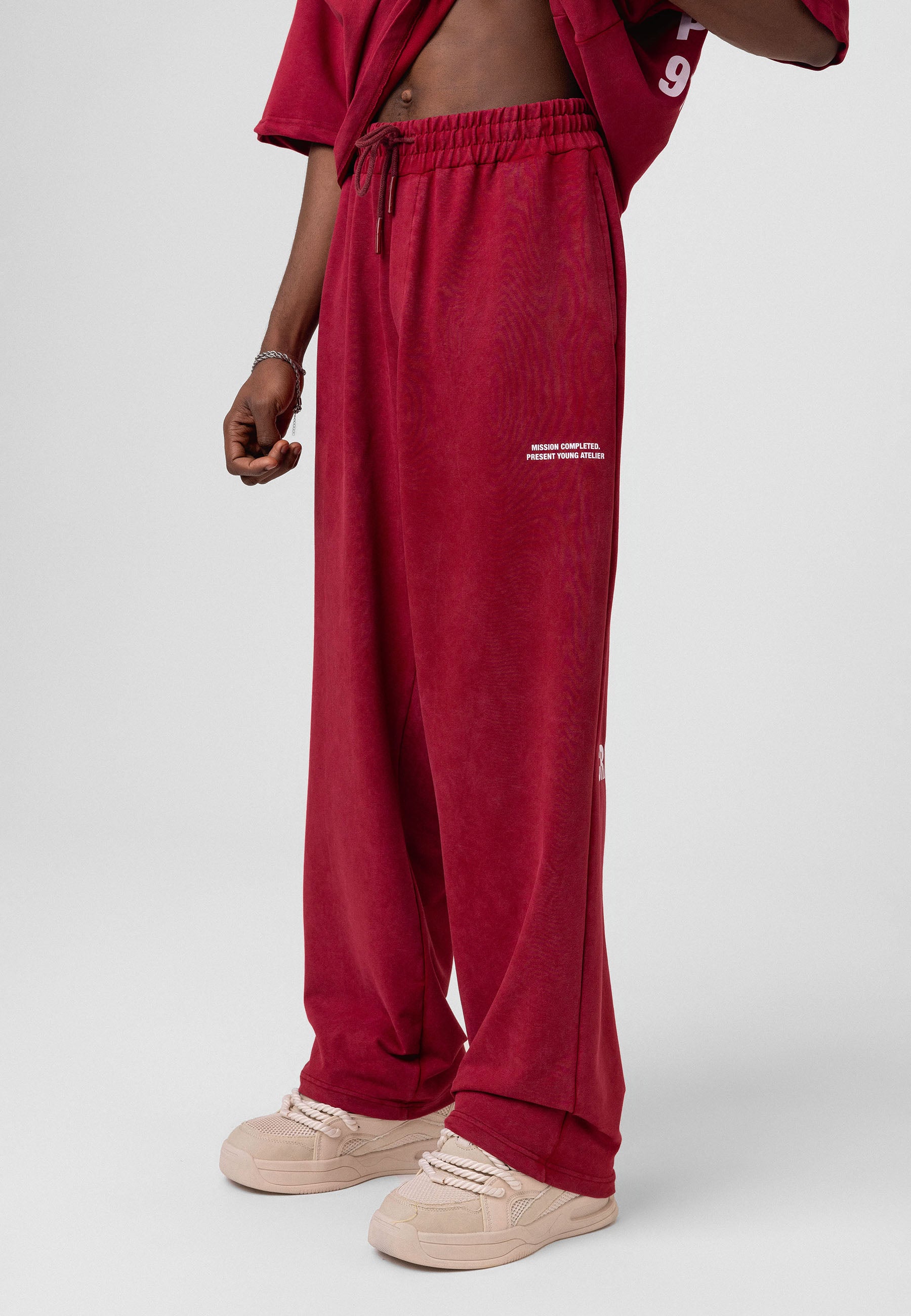 Oversized Washed Track Pants – Street-Ready Comfort with Soft Texture