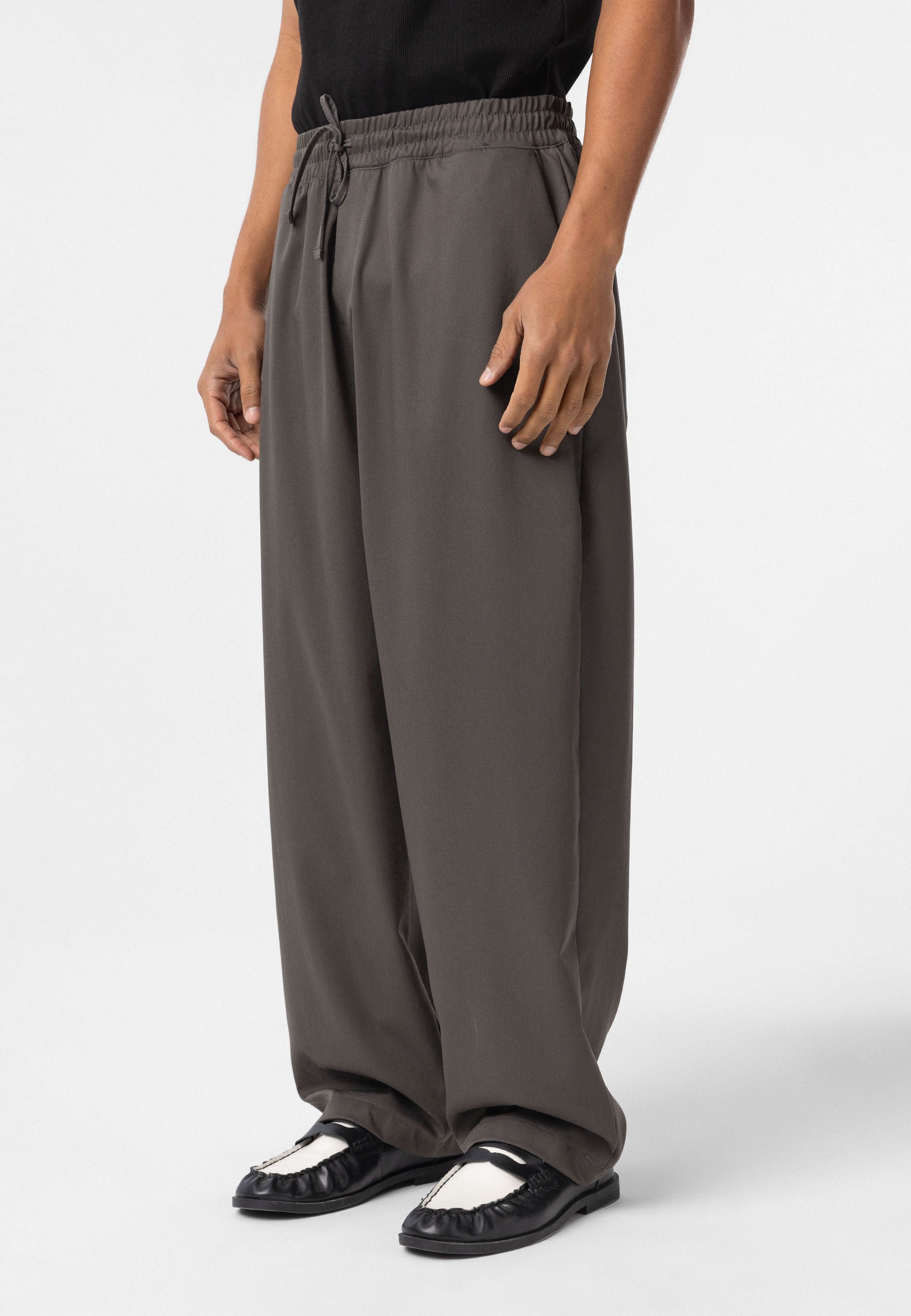 Slim Tapered Pants, Relaxed Fit Bottoms, Stretch Cotton Trousers, Neutral Casual Pants, Men’s Essential Taper Fit