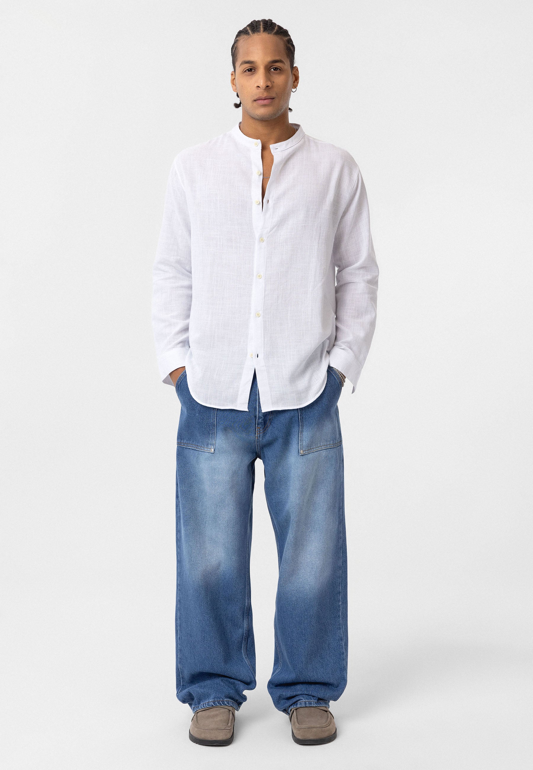 White Linen Shirt – Relaxed Fit, Clean Minimal Look