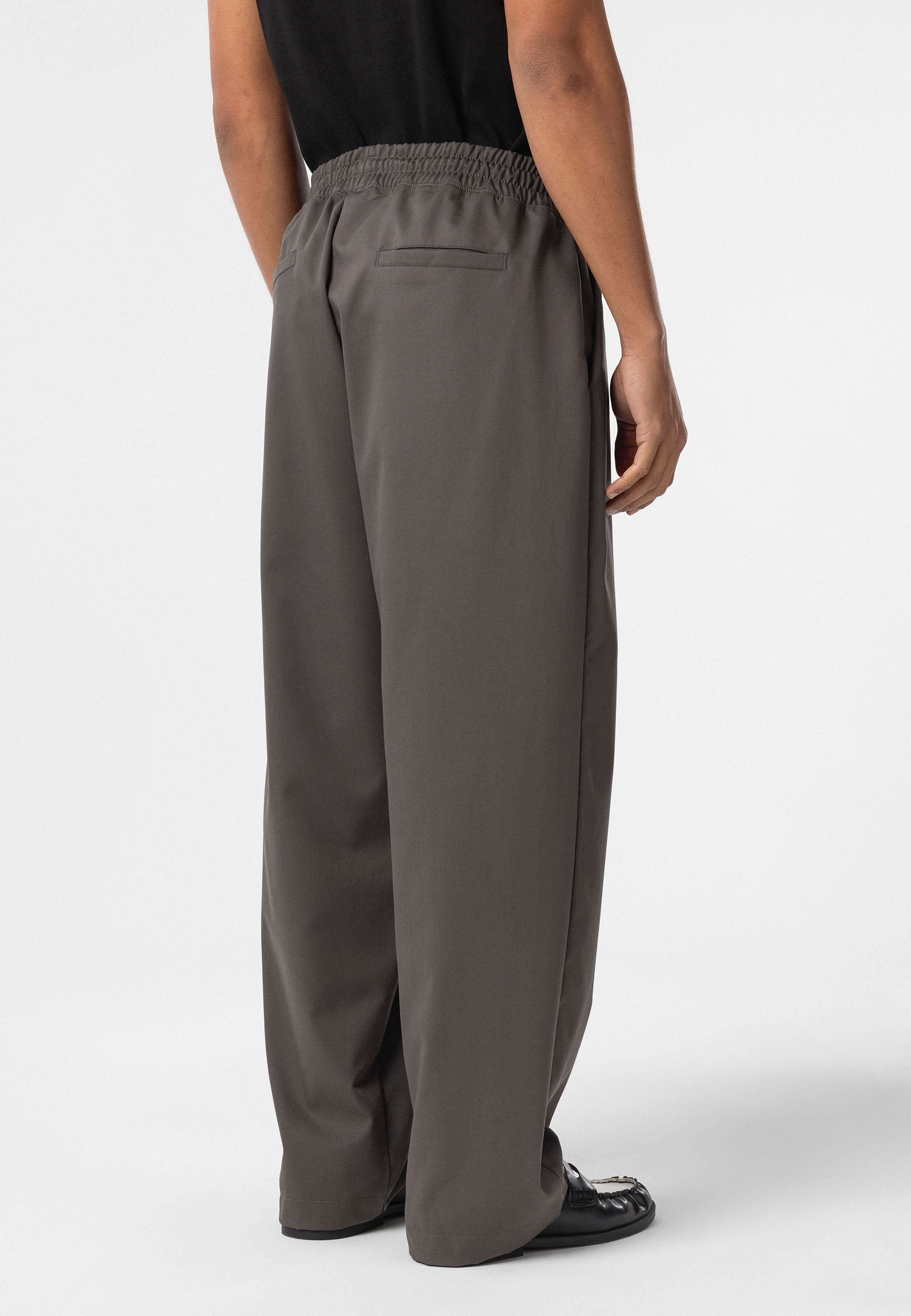 Slim Tapered Pants, Relaxed Fit Bottoms, Stretch Cotton Trousers, Neutral Casual Pants, Men’s Essential Taper Fit