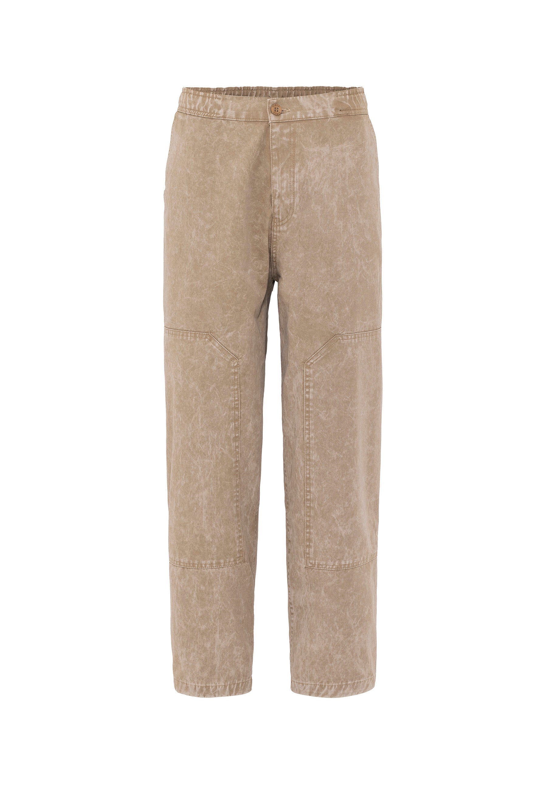 Oversized Washed Woven Pants – Relaxed Volume with Garment-Washed Texture
