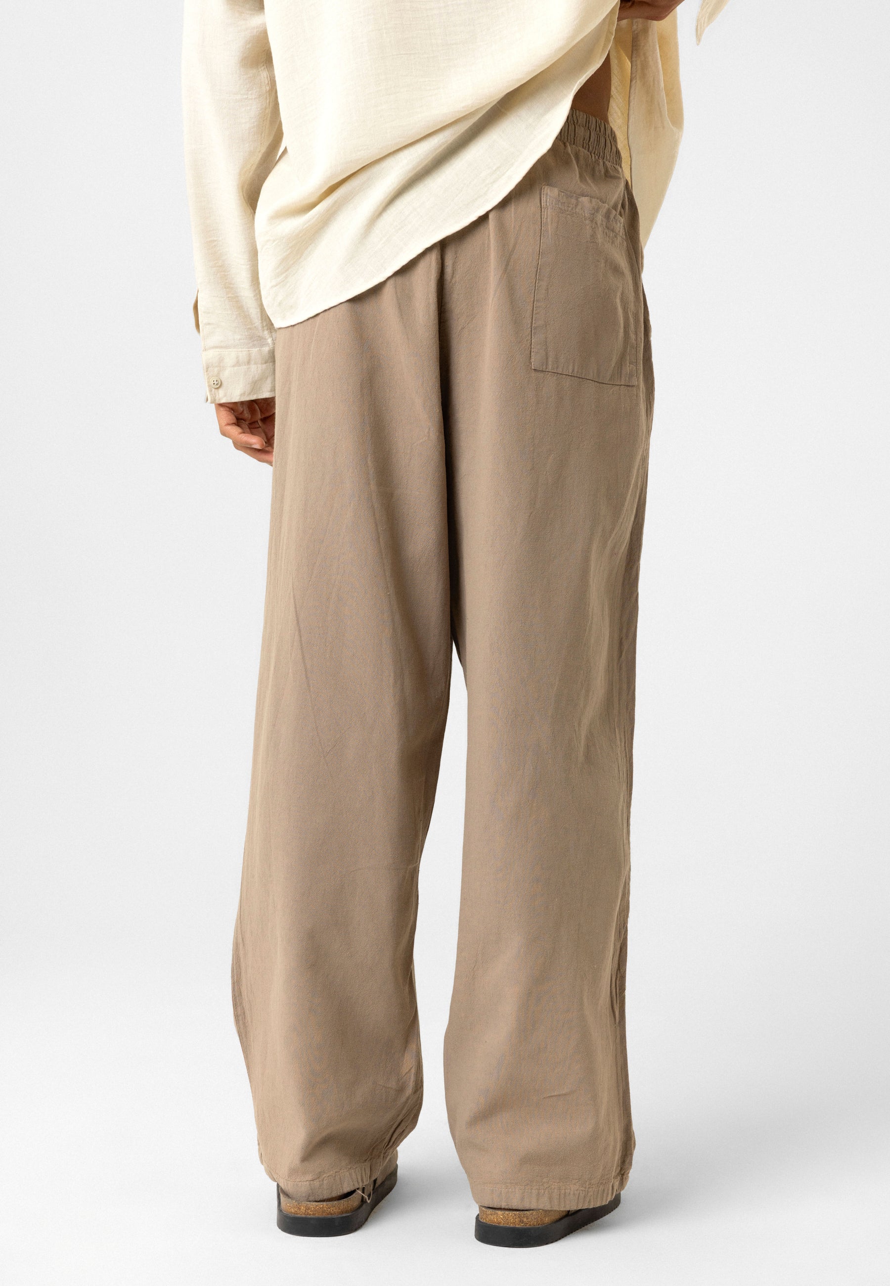 Elastic Waist Baggy Linen Pants – Breezy Fit, Effortless Vibe