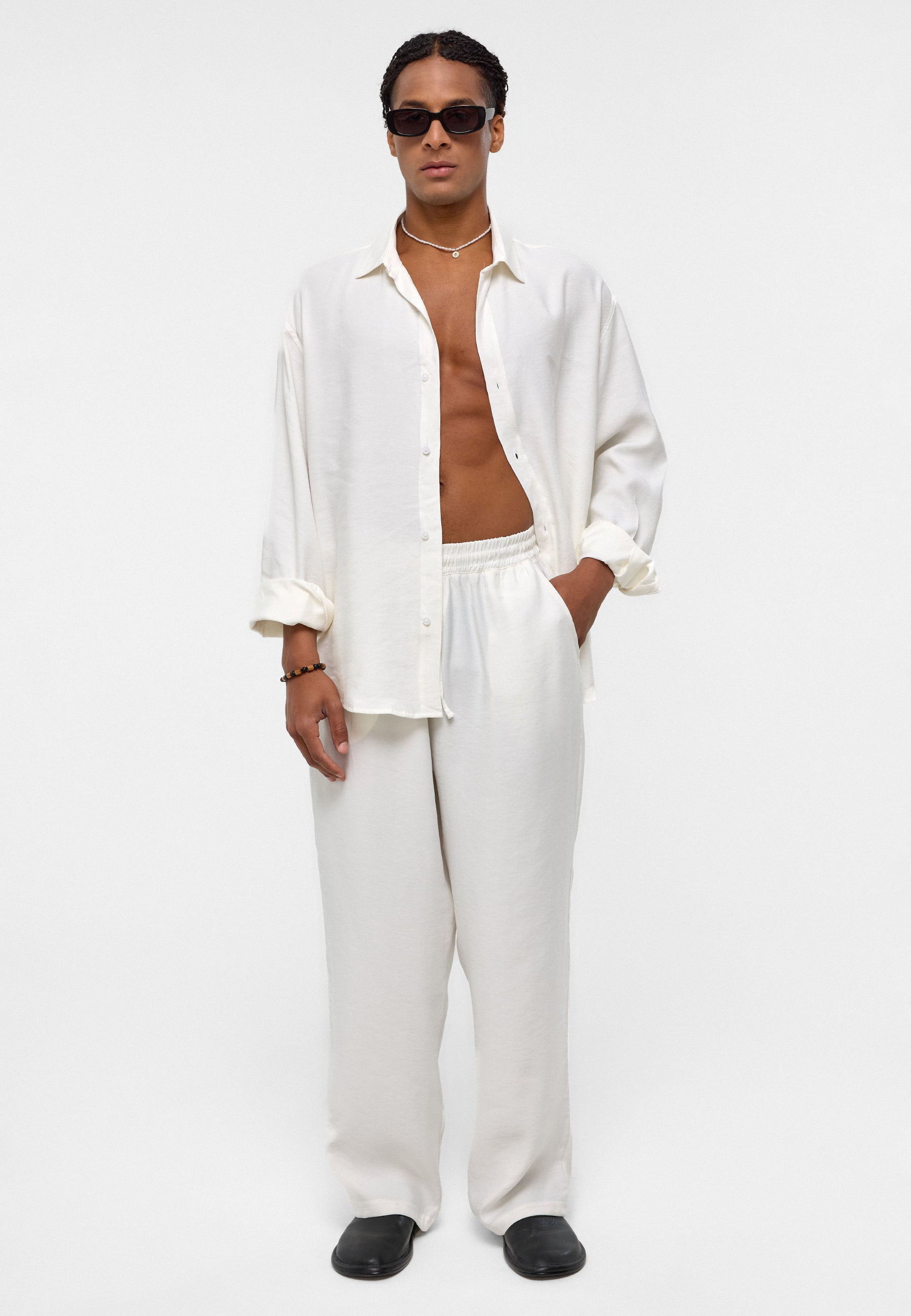 Baggy Fit Modal Trousers – Relaxed Wide-Leg Comfort
