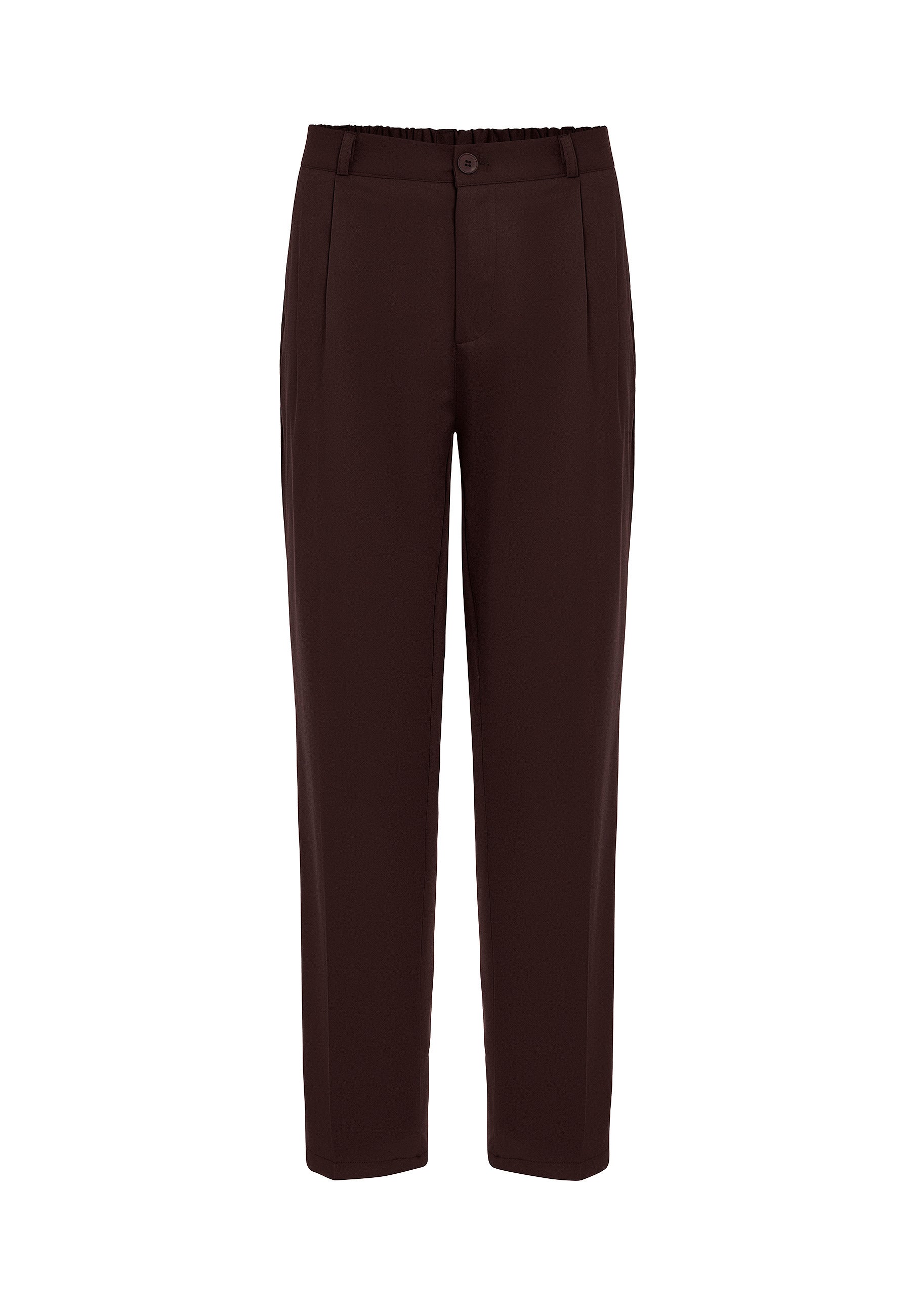 Oversized Single‑Button Suit Trousers – Relaxed Volume, Refined Linen Blend