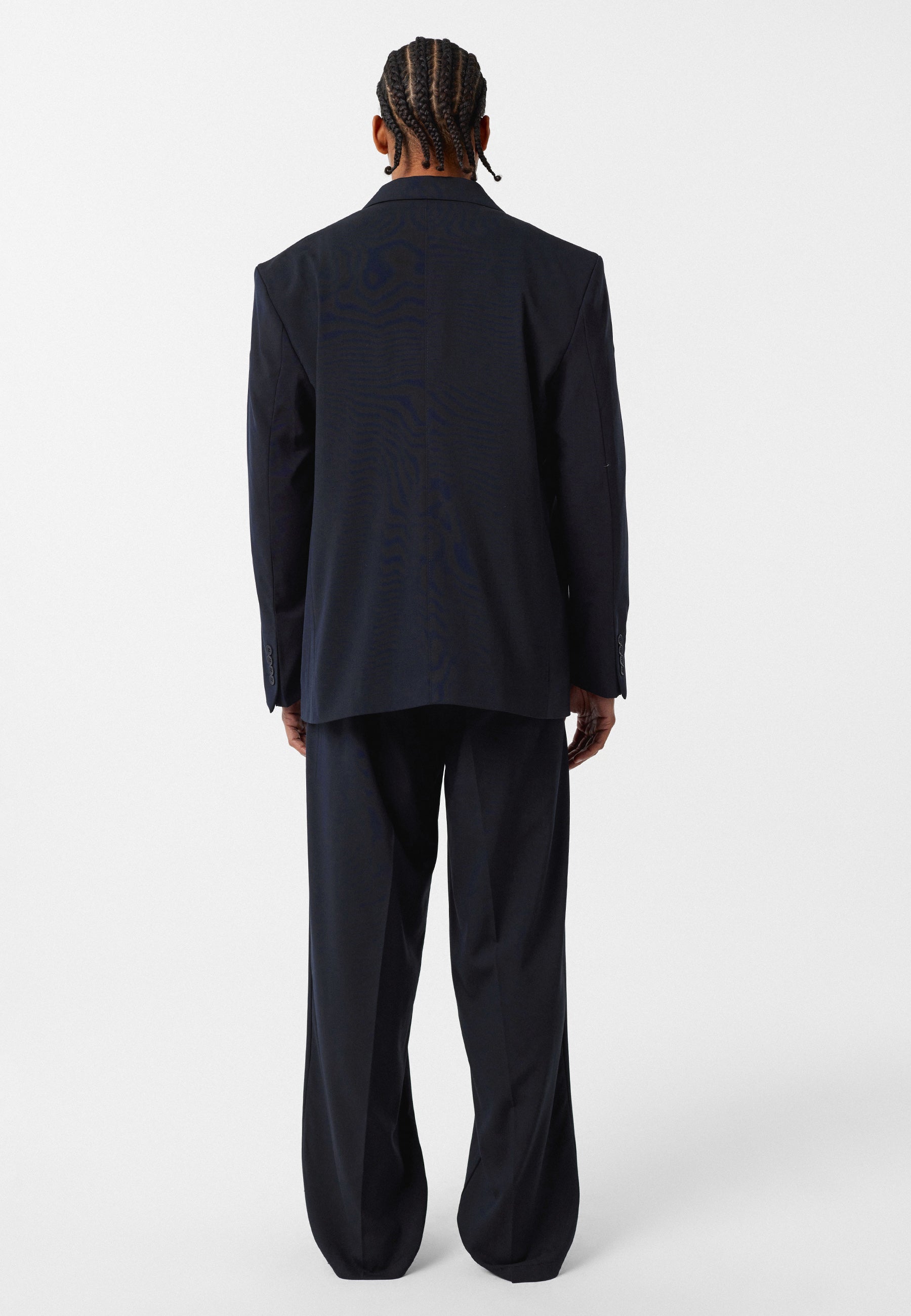 Oversized Navy Blazer Jacket Relaxed Fit, Elegant & Modern