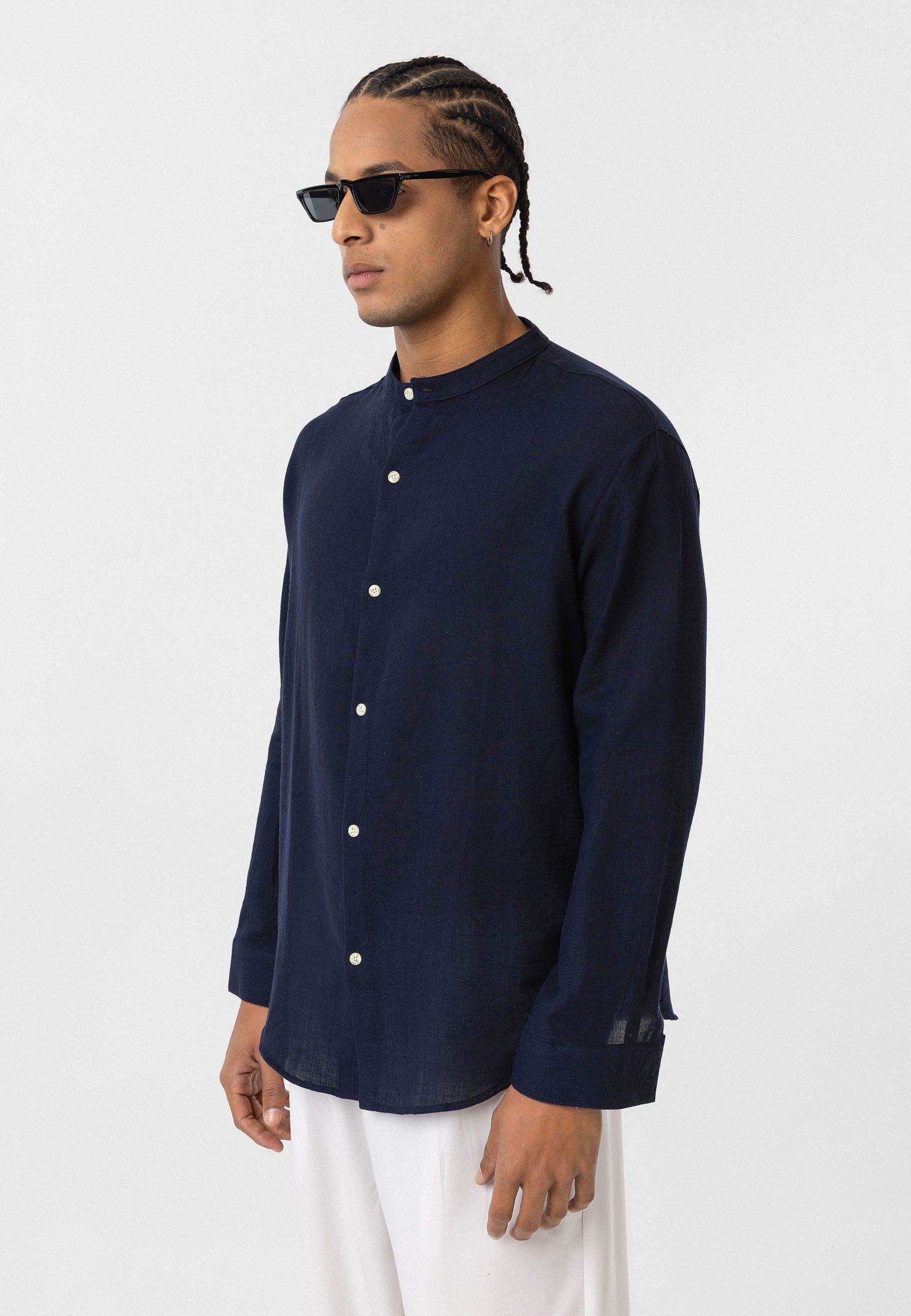 Blue Shirt for Men – Smart Casual Style with Clean Finish