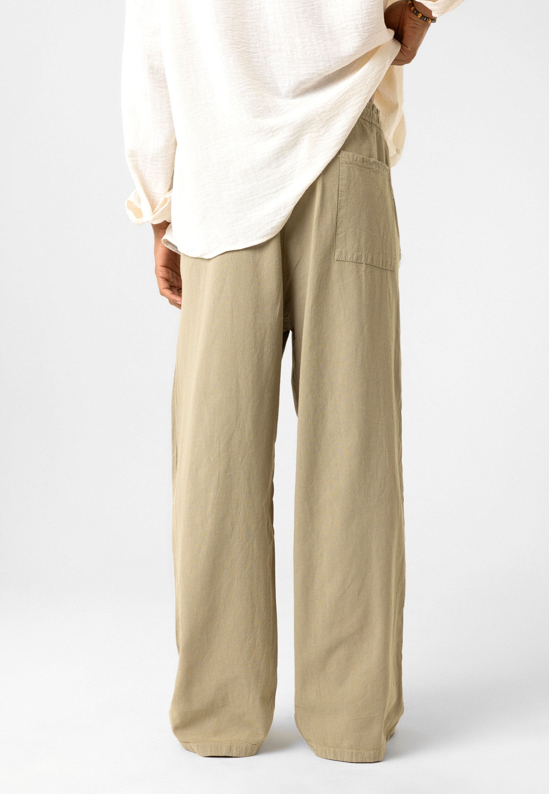 Elastic Waist Baggy Linen Pants – Breezy Fit, Effortless Vibe