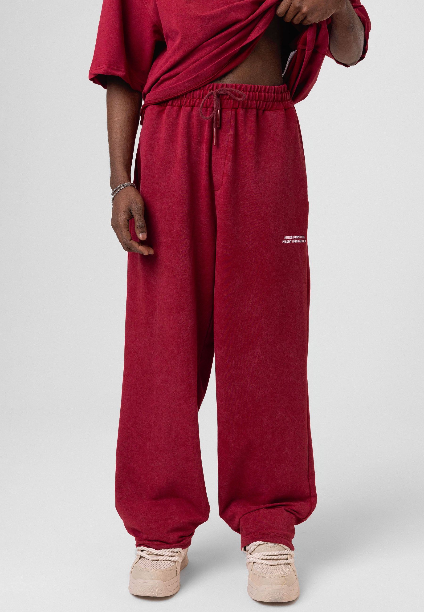 Oversized Washed Track Pants – Street-Ready Comfort with Soft Texture