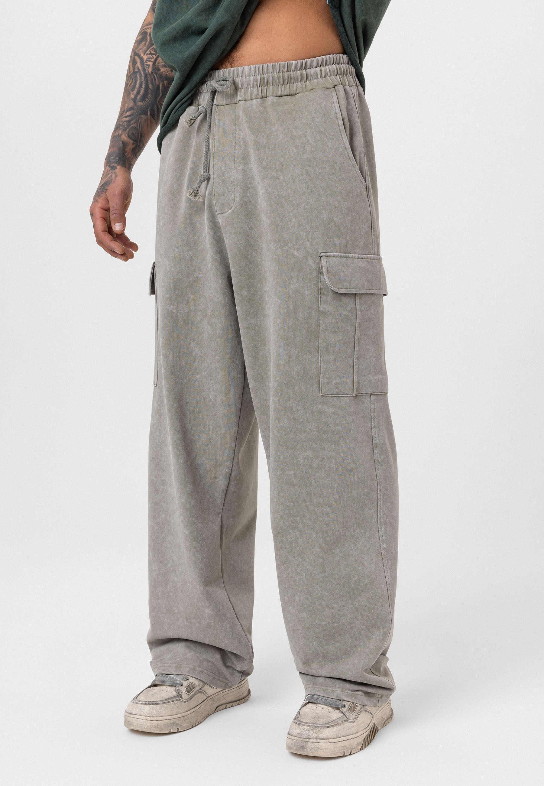 Oversized Graphic Pants – Bold Visuals with Vintage-Washed Appeal