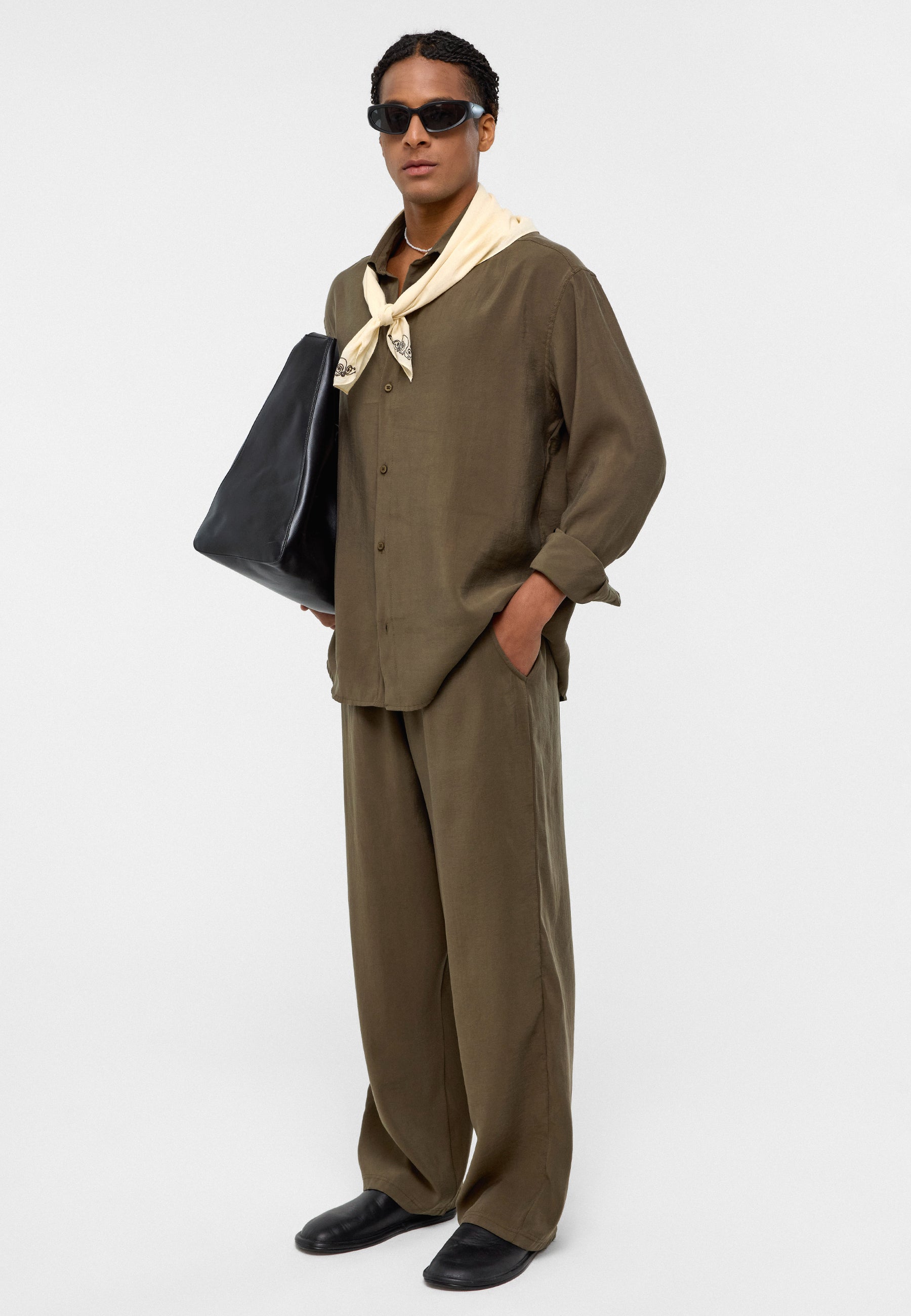 Baggy Fit Modal Trousers – Relaxed Wide-Leg Comfort