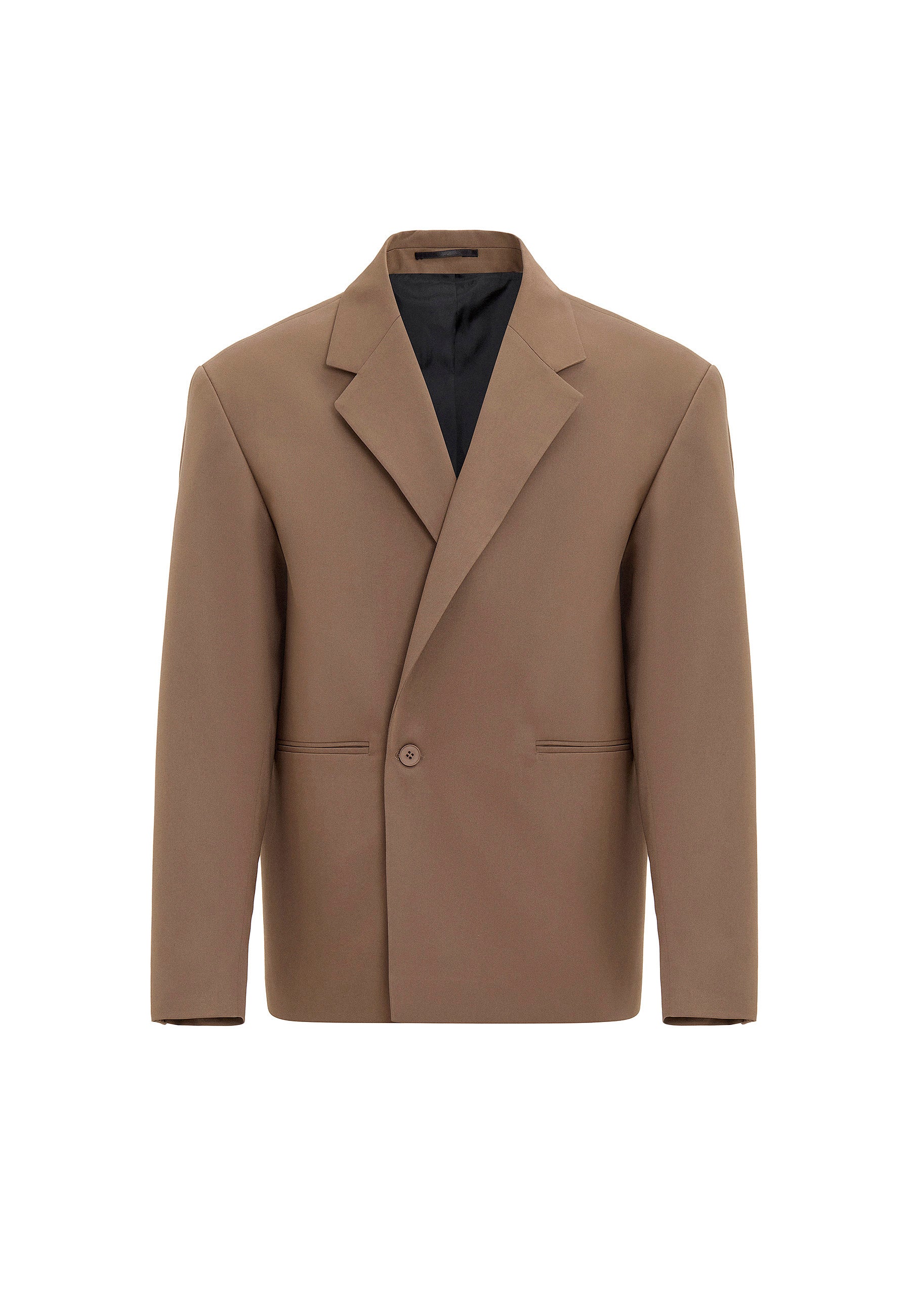 Oversized Single‑Button Suit Trousers – Relaxed Volume, Refined Linen Blend