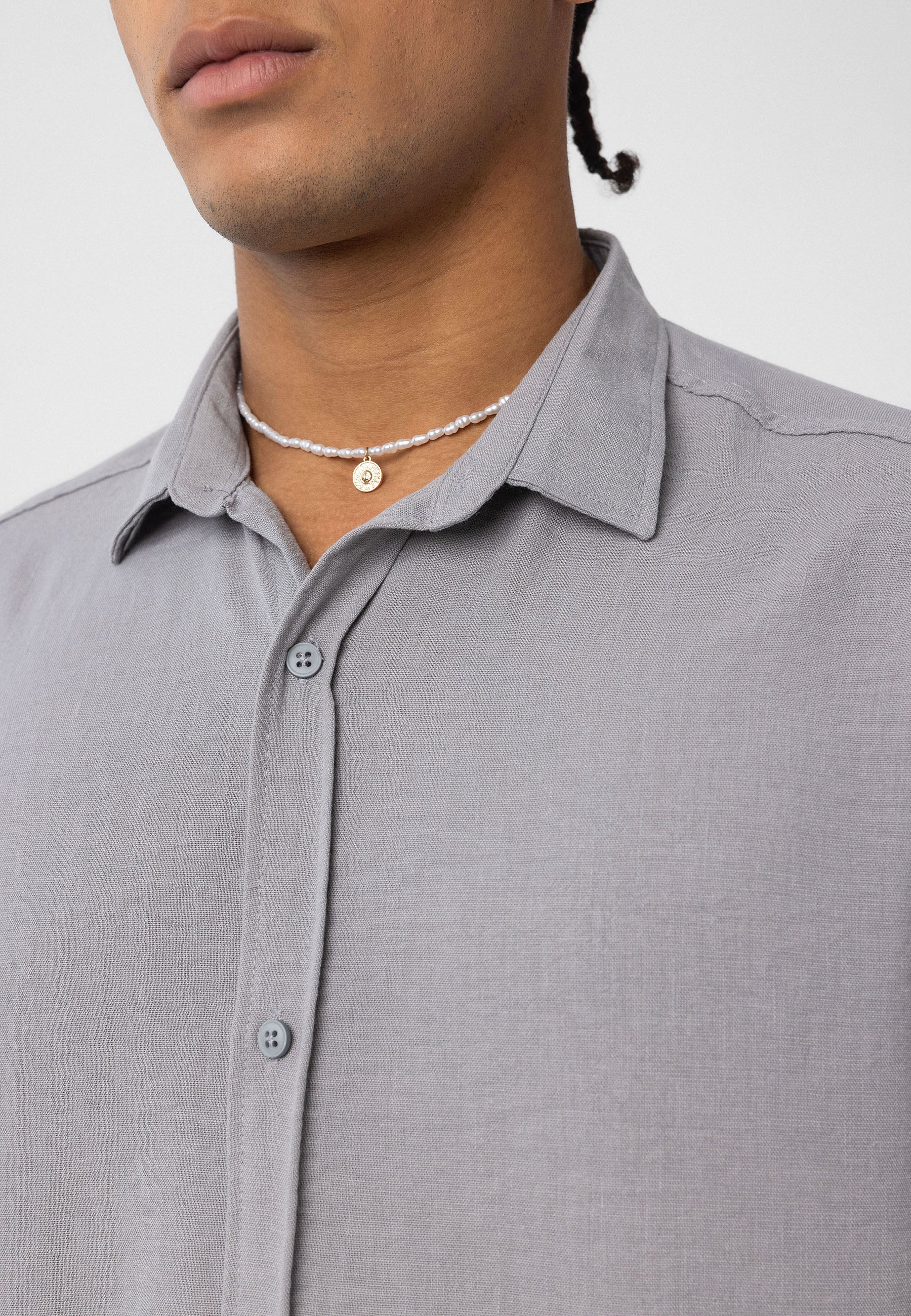 Soft Sky Blue Oversize Script‑Printed Short‑Sleeve Shirt – Relaxed Streetwear Vibe