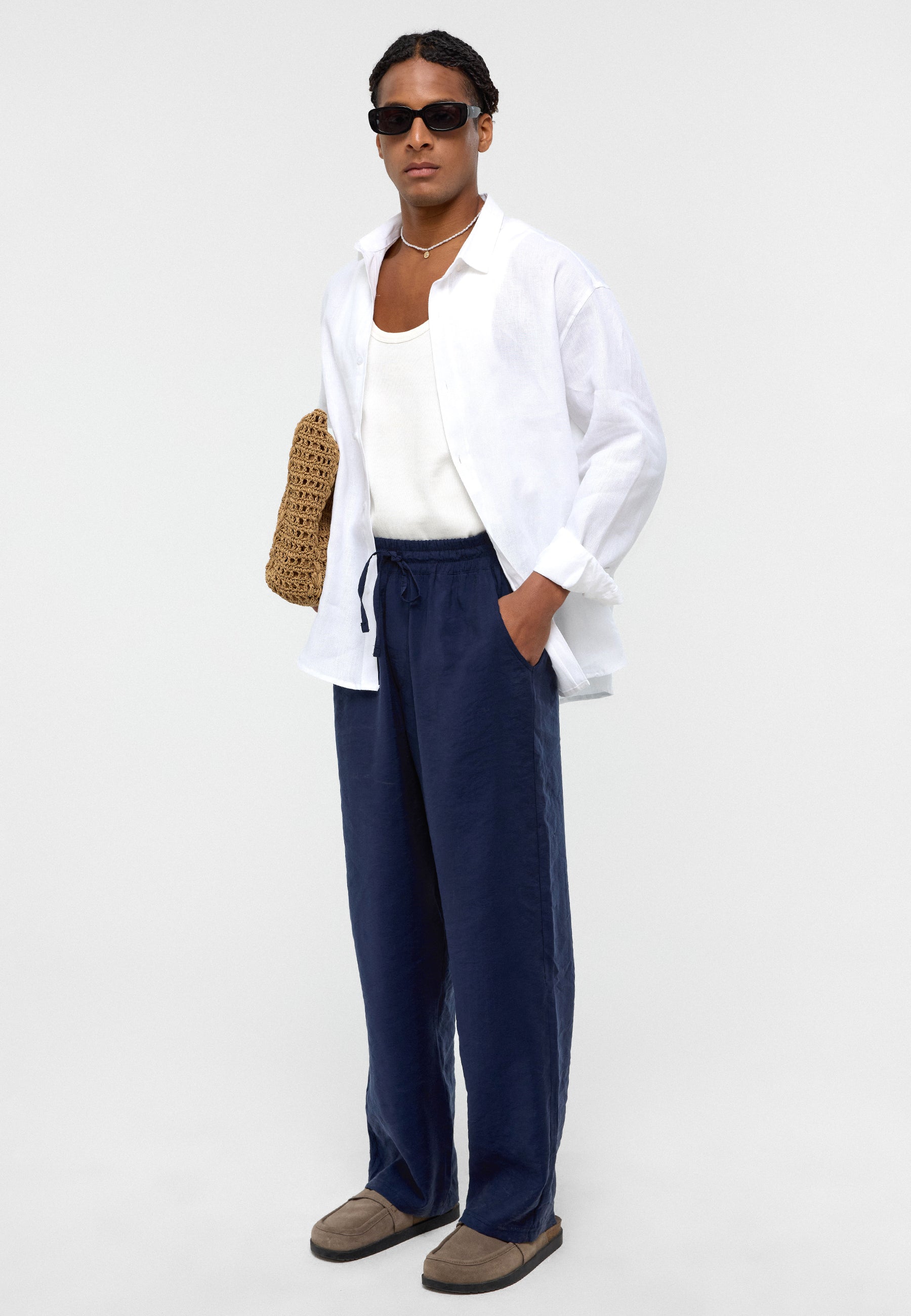 Baggy Fit Modal Trousers – Relaxed Wide-Leg Comfort
