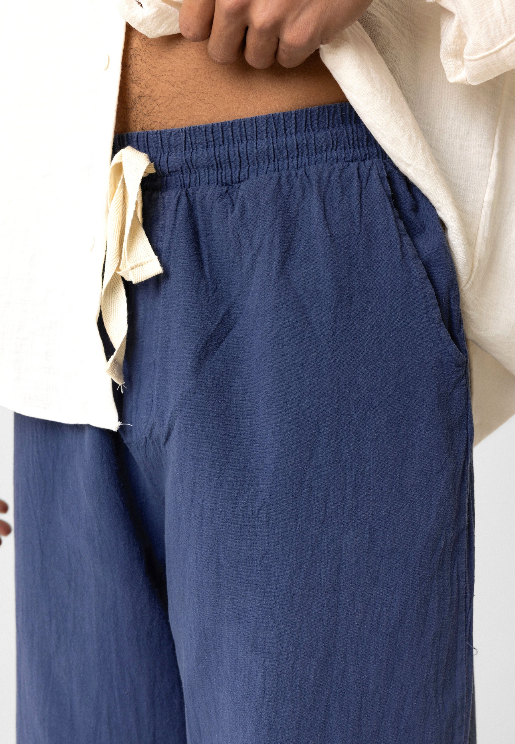 Elastic Waist Baggy Linen Pants – Breezy Fit, Effortless Vibe