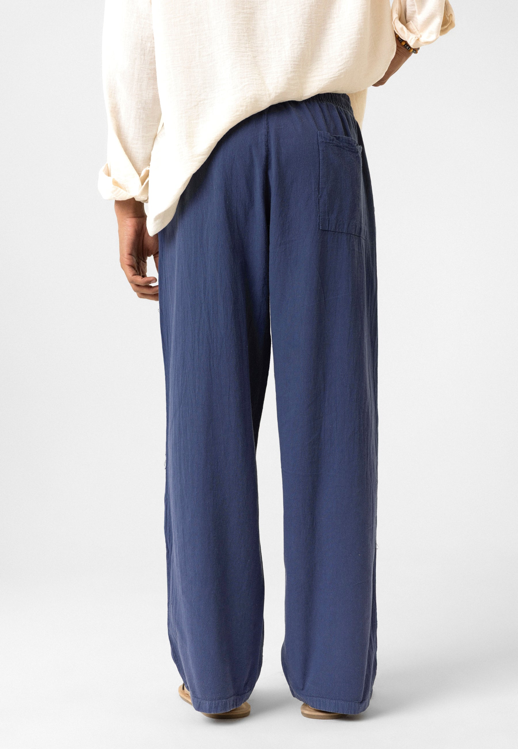 Elastic Waist Baggy Linen Pants – Breezy Fit, Effortless Vibe